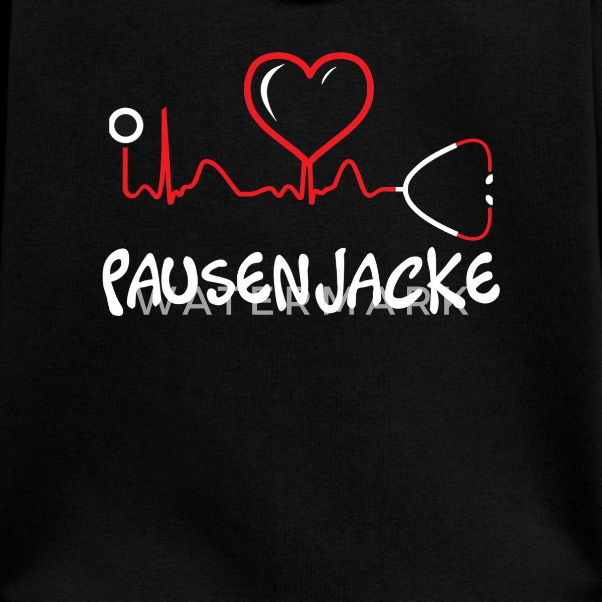 Spreadshirt Hoodie Pausenjacke Herzschlag Krankenschwester Krankenhaus Kapu günstig online kaufen
