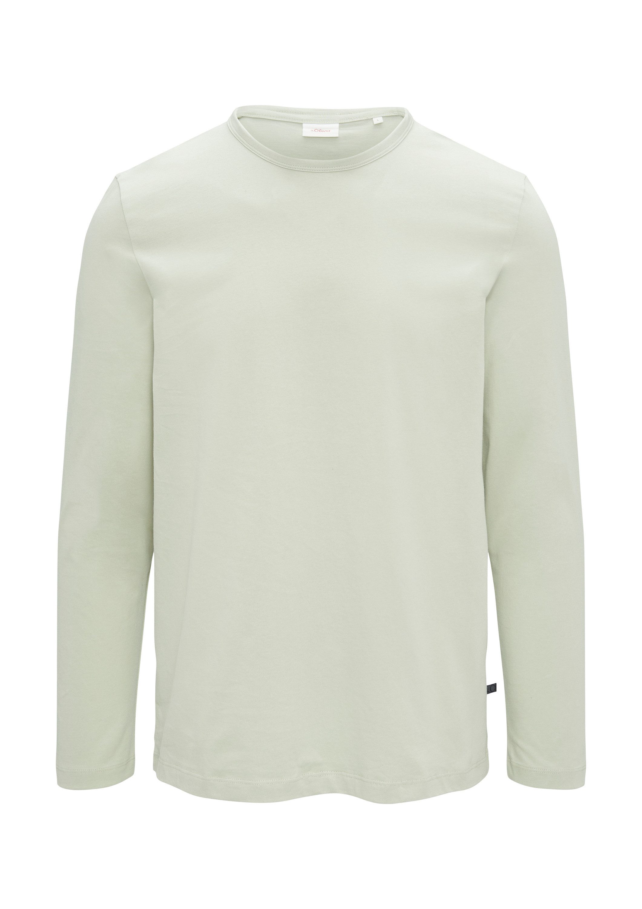 s.Oliver Langarmshirt T-Shirt Softes Langarmshirt aus Baumwolljersey