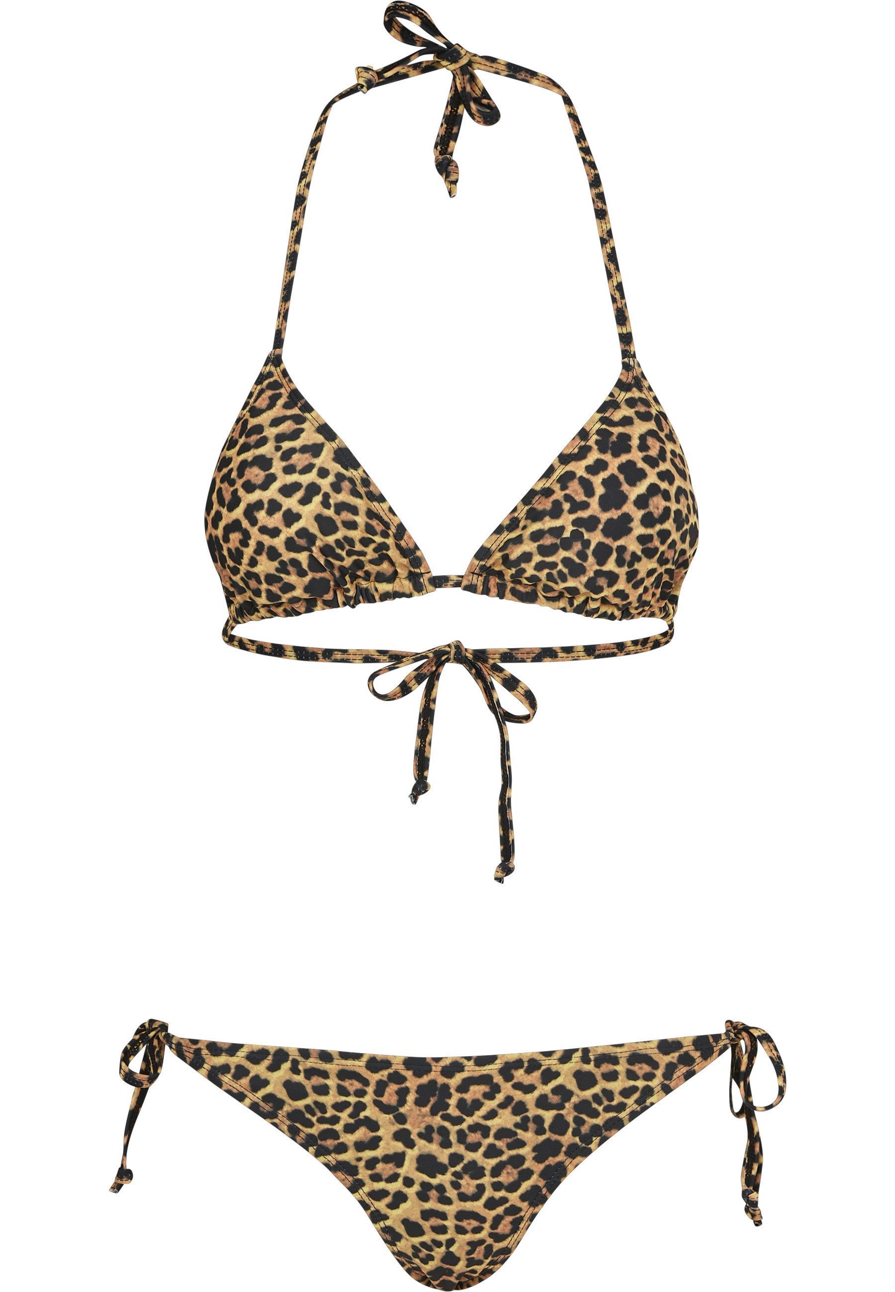 URBAN CLASSICS Triangel-Bikini Urban Classics Damen Ladies Animal Bikini