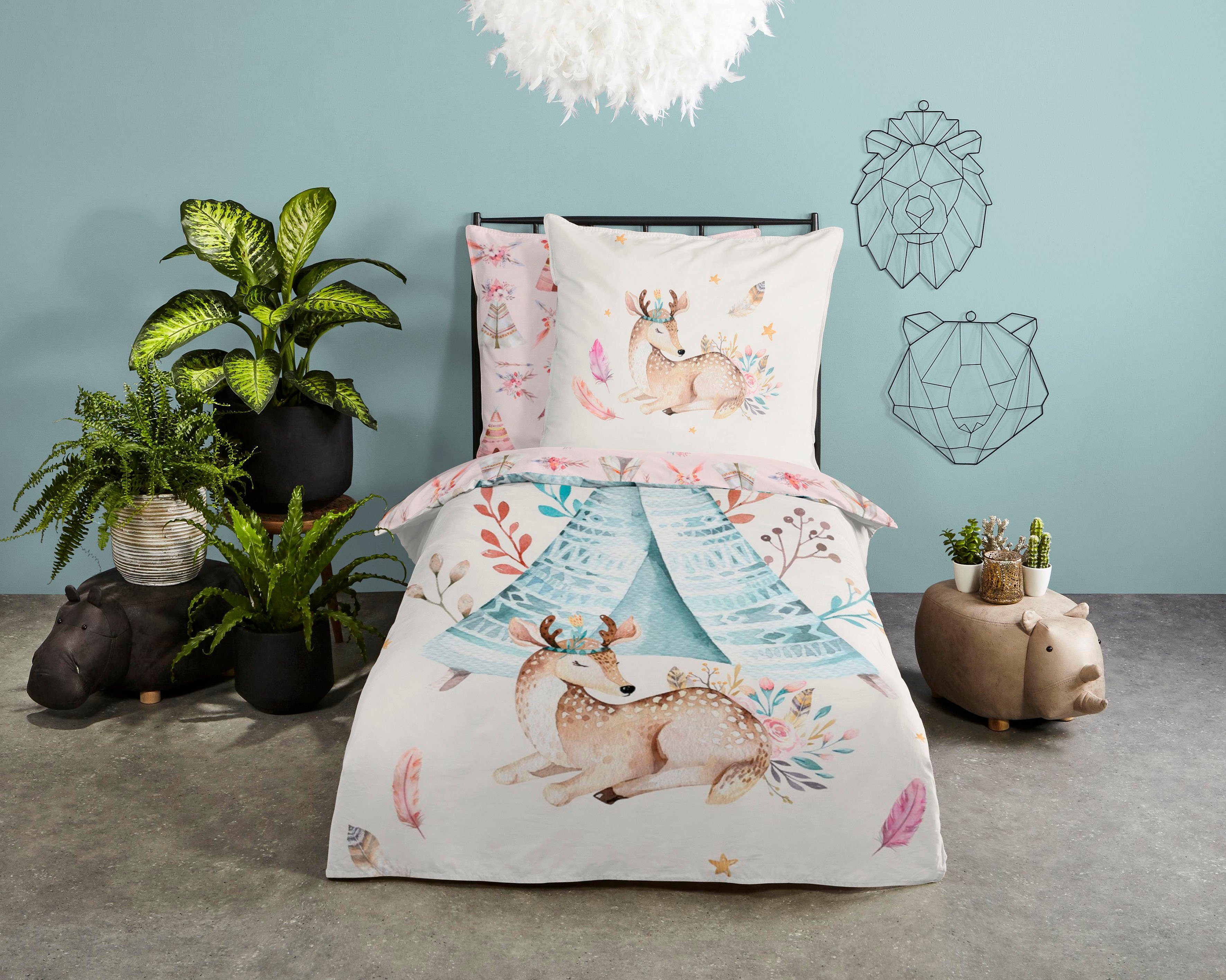good morning Kinderbettwäsche Boho, Renforcé, 2 günstig online kaufen