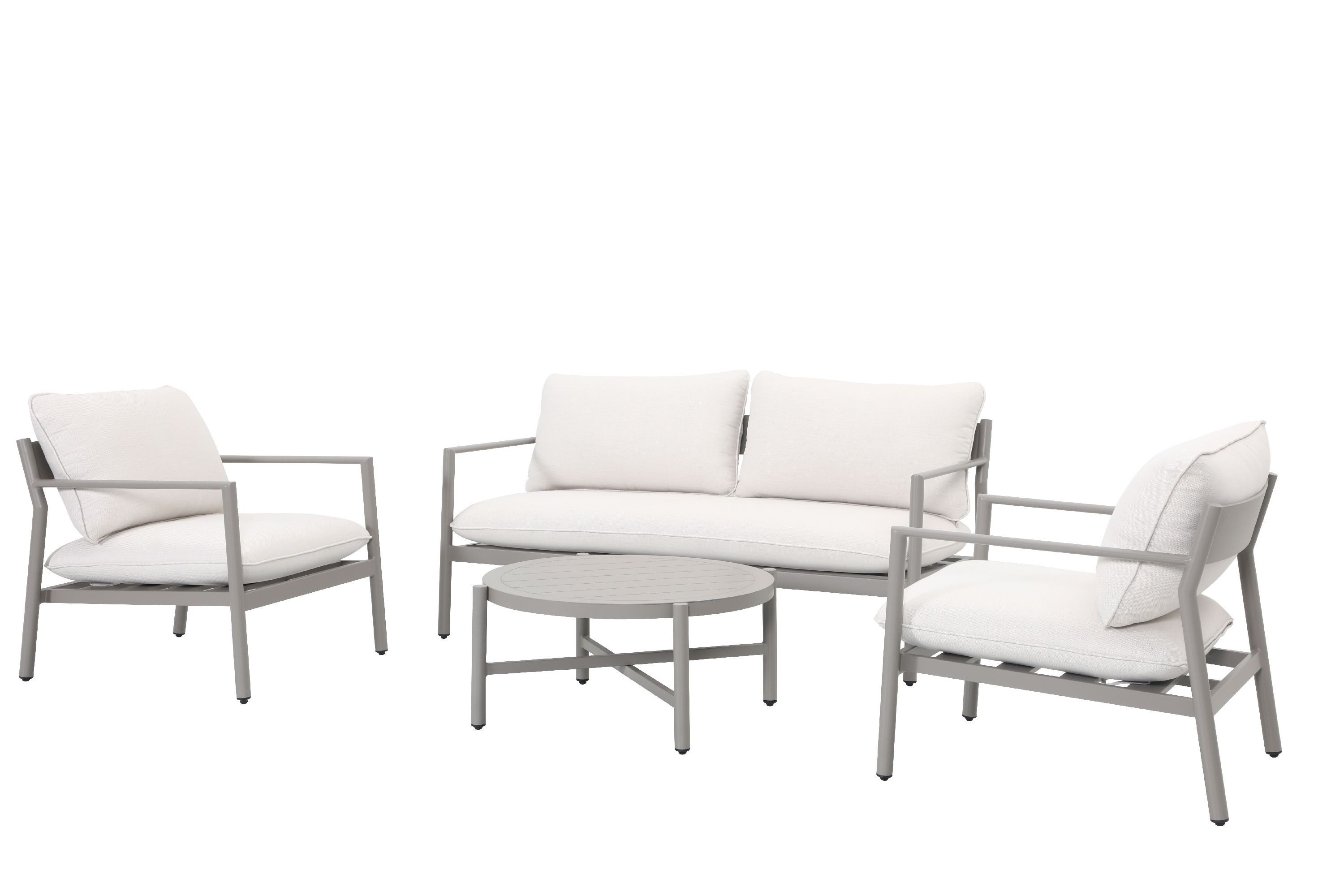 Outdoor Gartenlounge-Set Lounge-Set Outdoor GIARRE beige Gartenset Loungemöbel Gartenmöbel