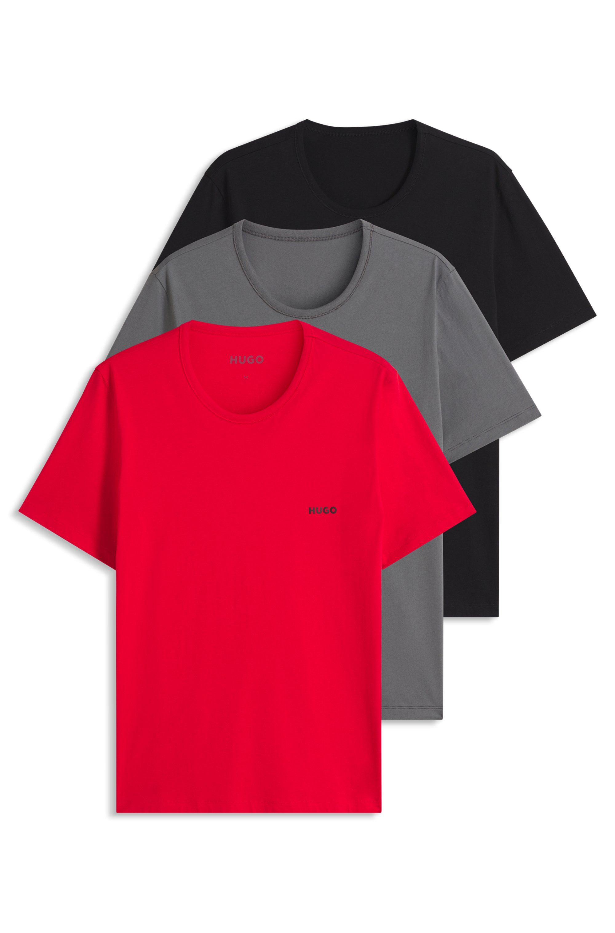 HUGO T-Shirt RN TRIPL (Packung, 3-tlg) mit Rundhalsausschnitt