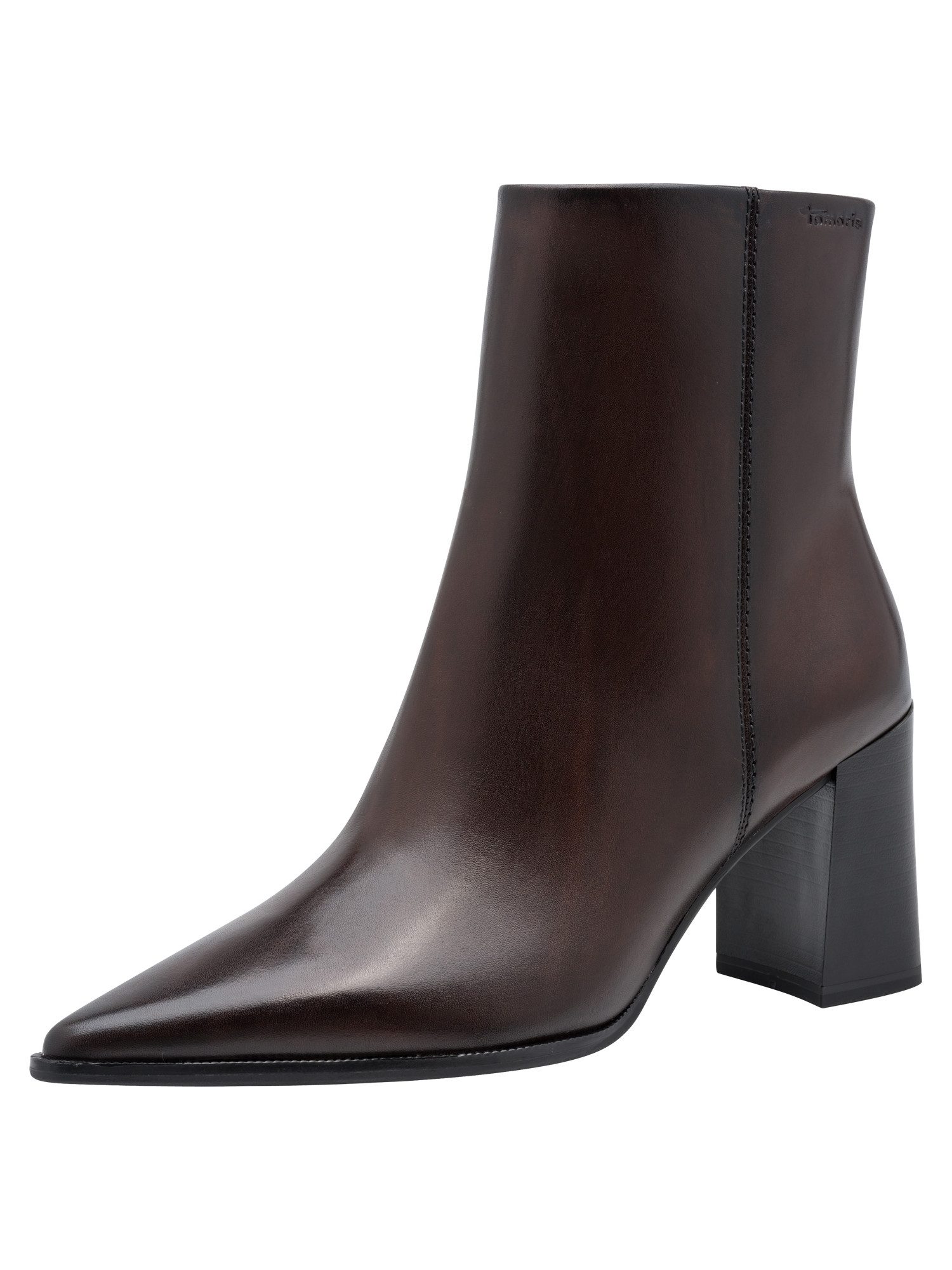Tamaris A.slide/A.shokk, TOUCH-IT aus Leder Blockabsatz Stiefelette A.slide/A.shokk