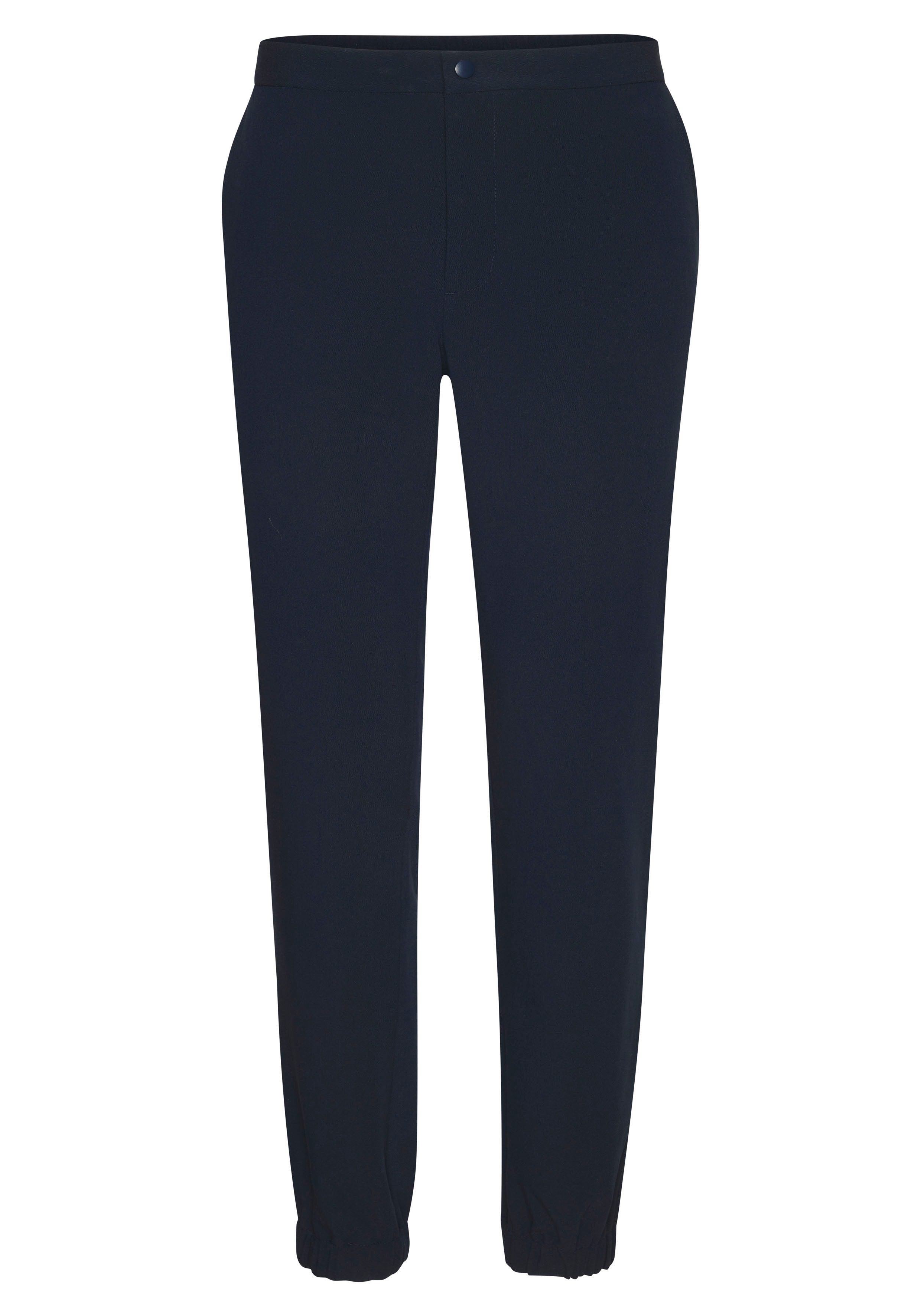 John Devin Stoffhose mit elastischen Bündchen, aus leicht dehnbarer Webqual günstig online kaufen