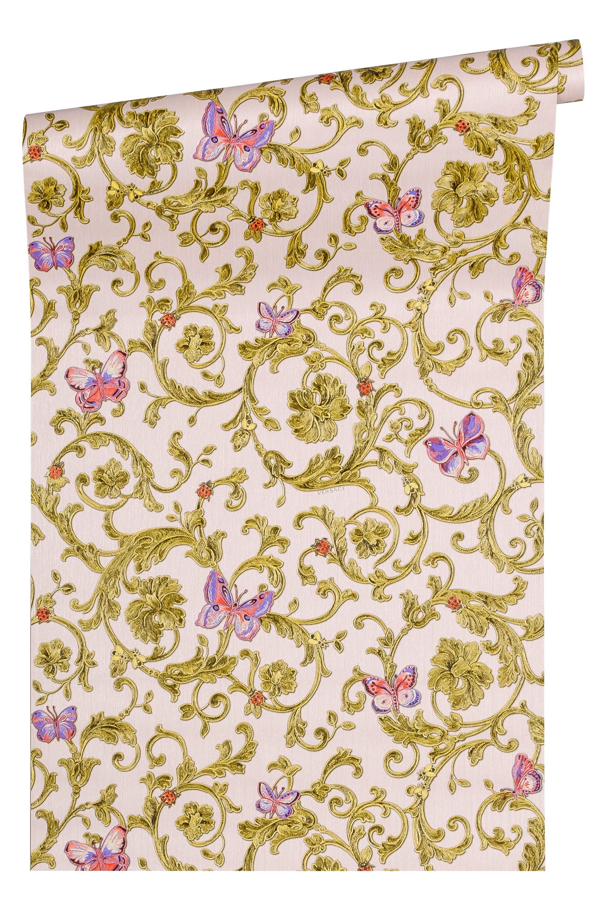Versace Vliestapete Versace wallpaper Versace 3, Design Tapete, rosa, grün 343254