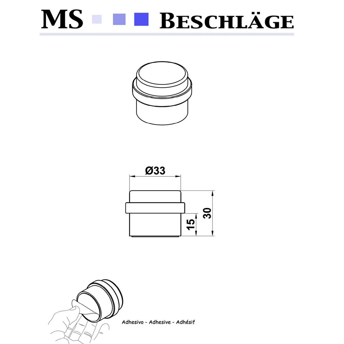 MS Beschläge Bodentürstopper Türstopper transparent selbstklebend Türpuffer günstig online kaufen