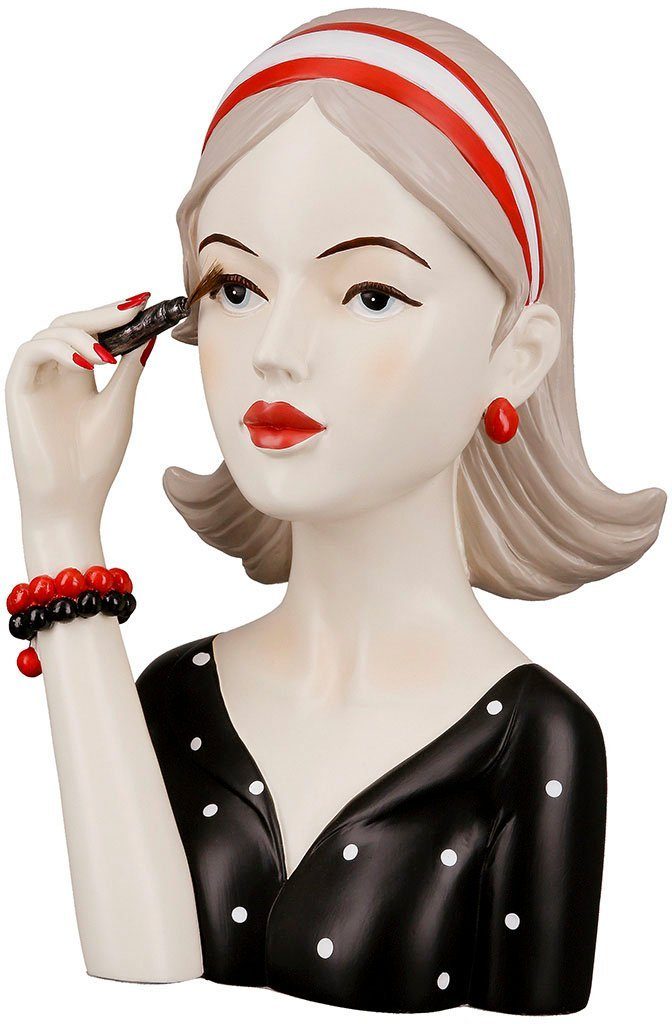 Dekofigur Figur Lady mit Wimperntusche