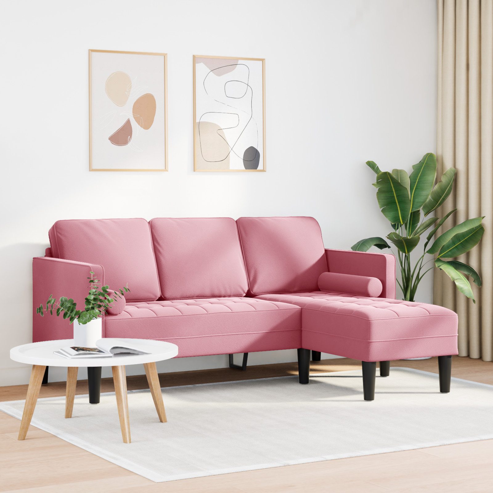 vidaXL Sofa 3-Sitzer Sofa mit Chaise günstig online kaufen