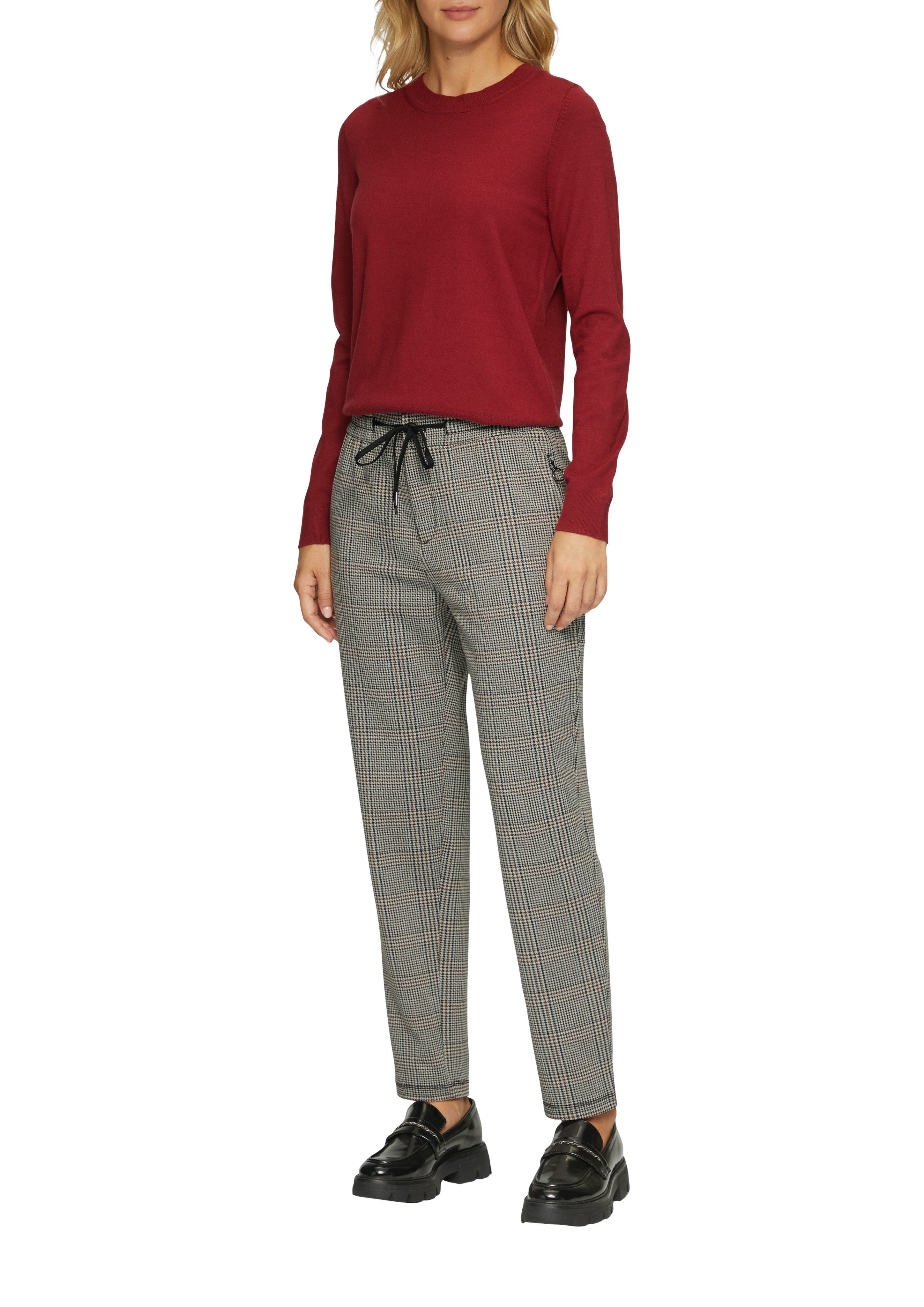 s.Oliver Stoffhose Sommerhose mit Karo Muster günstig online kaufen