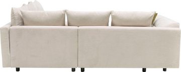 COLLECTION AB Ecksofa 30 Jahre Jubiläums-Modell Lille L-Form, mit Hocker, Recamiere beidseitig montierbar, in Teddy-Optik