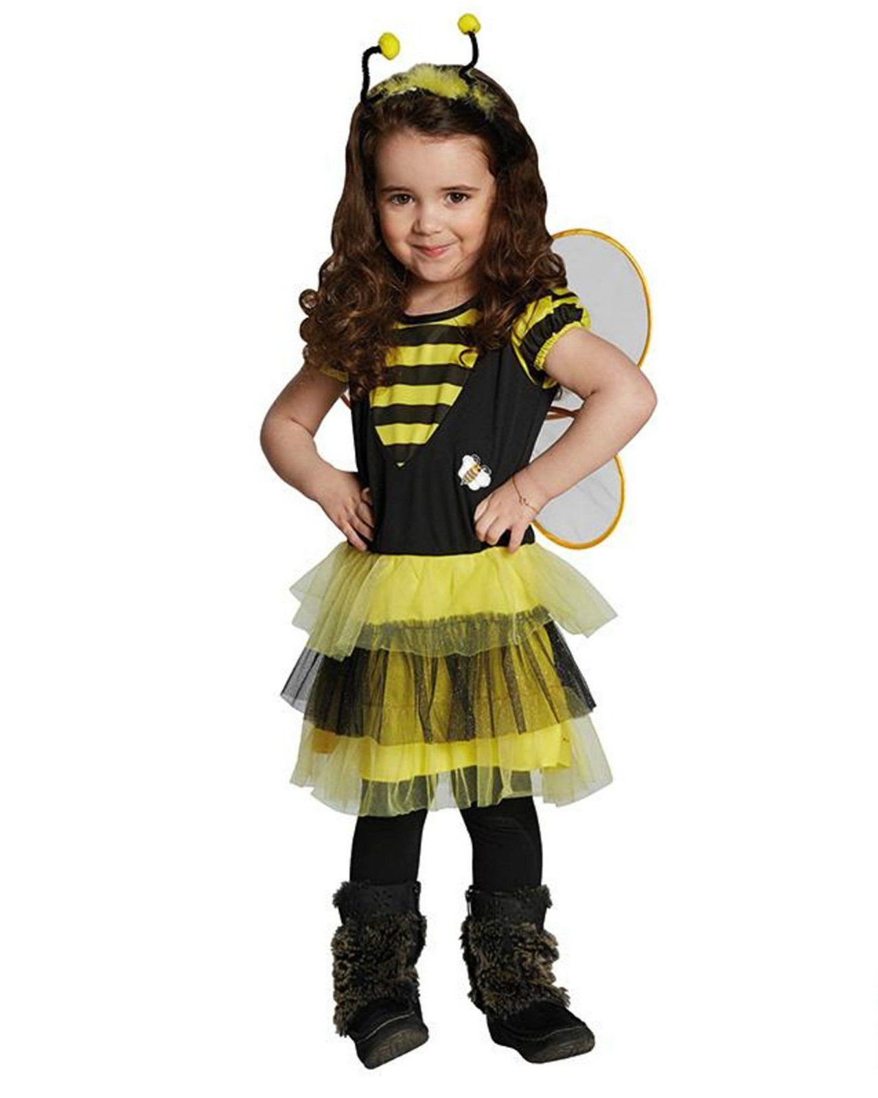 Kostüm Bienchen Kinderkostüm 2-tlg. Schwarz