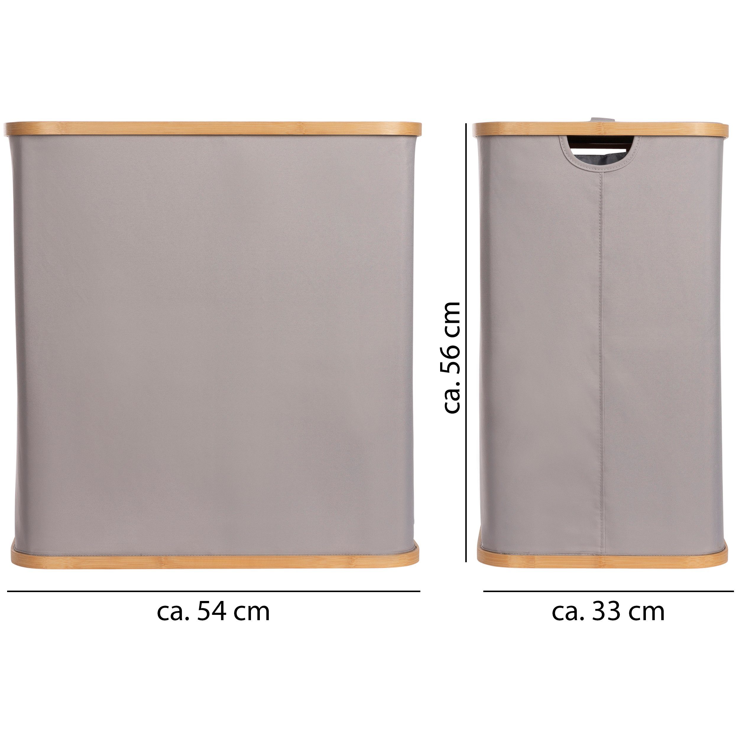 ONVAYA Wäschekorb Wäschekorb mit Deckel, 2 herausnehmbare Fächer, Pfandbehä günstig online kaufen