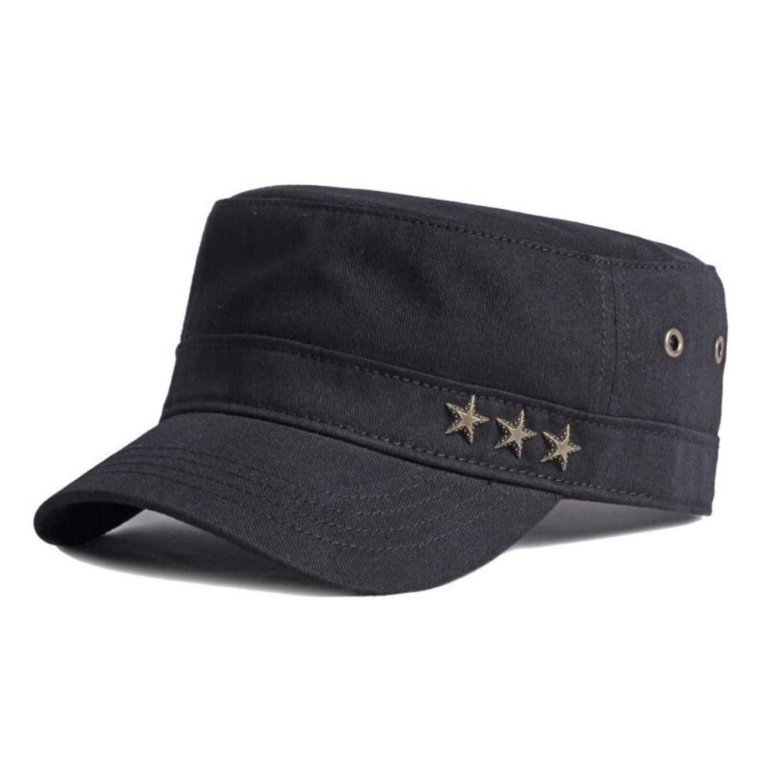 LuxusKollektion Army Cap Herren Military Cap Baumwolle Vintage (1-St)