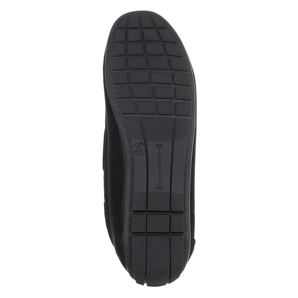 Ital-Design Damen Mokassin mit elegantem Design und optimalem Komfort Slipper (91260999) Flach Mokassins in Schwarz