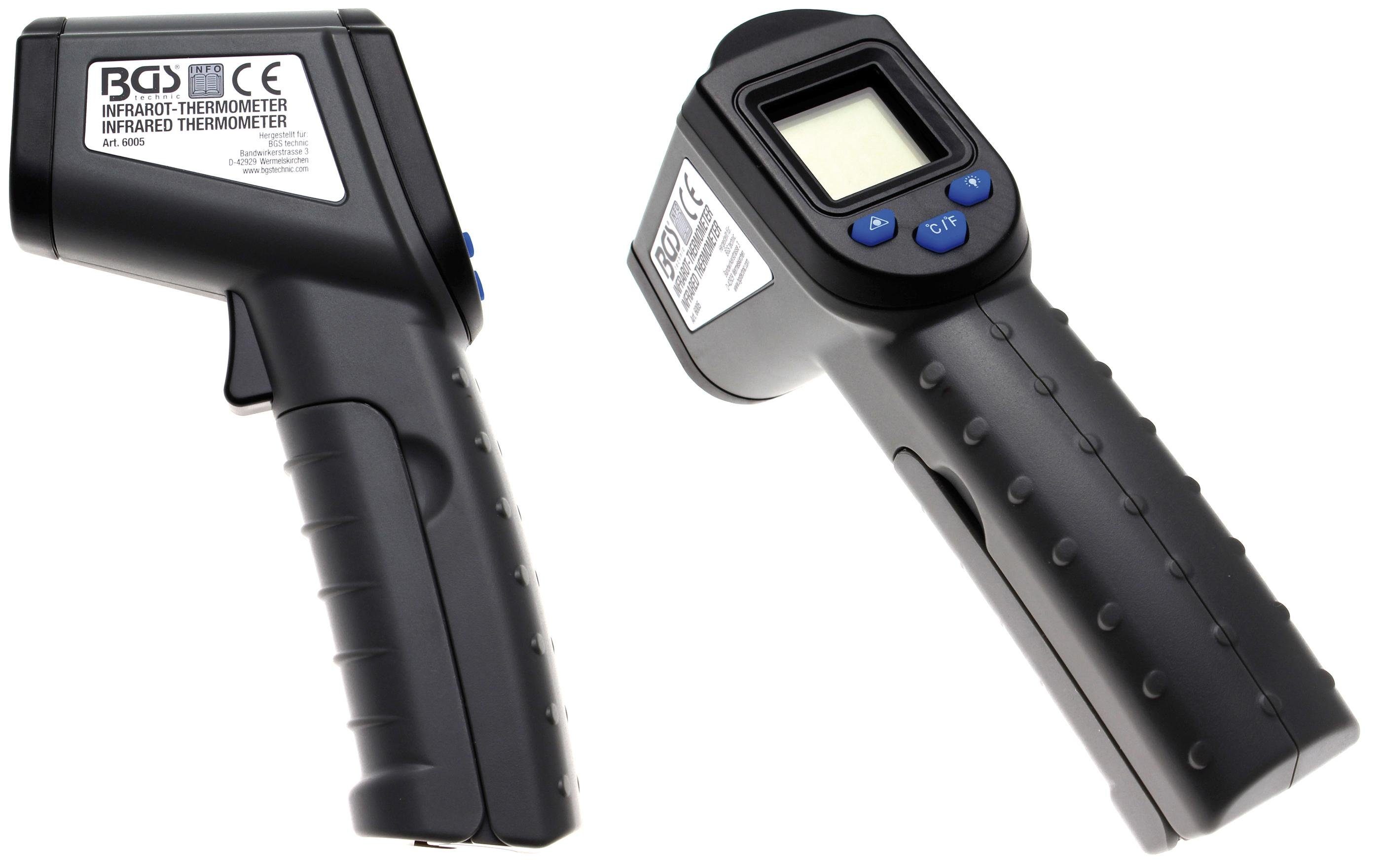 BGS technic Infrarot-Fieberthermometer Digital-Laserthermometer, -50 °C bis +500 °C