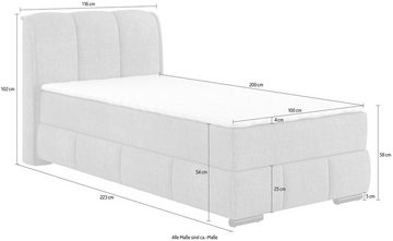 INOSIGN Boxbett Bethany mit Bettkasten, inkl. Matratze, Topper und Zierkissen, in verschiedenen Härtegraden verfügbar