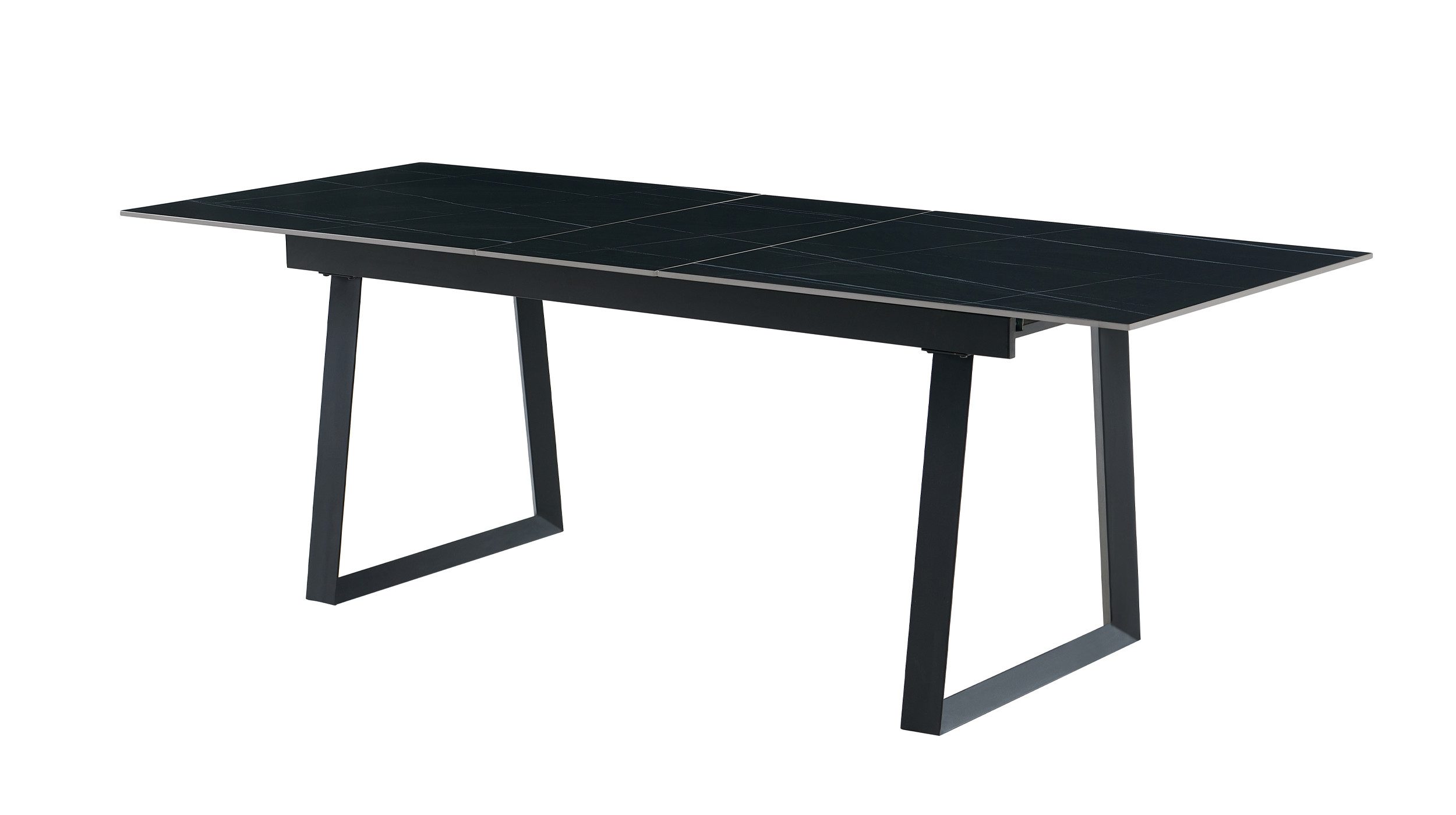 Die Möbelfundgrube® Esstisch RIO 180 - 220 cm ausziehbar / anthrazit / Keramikoptik, Auszugstisch / Plattenstärke 12 mm / Metallgestell / Liftautomatik