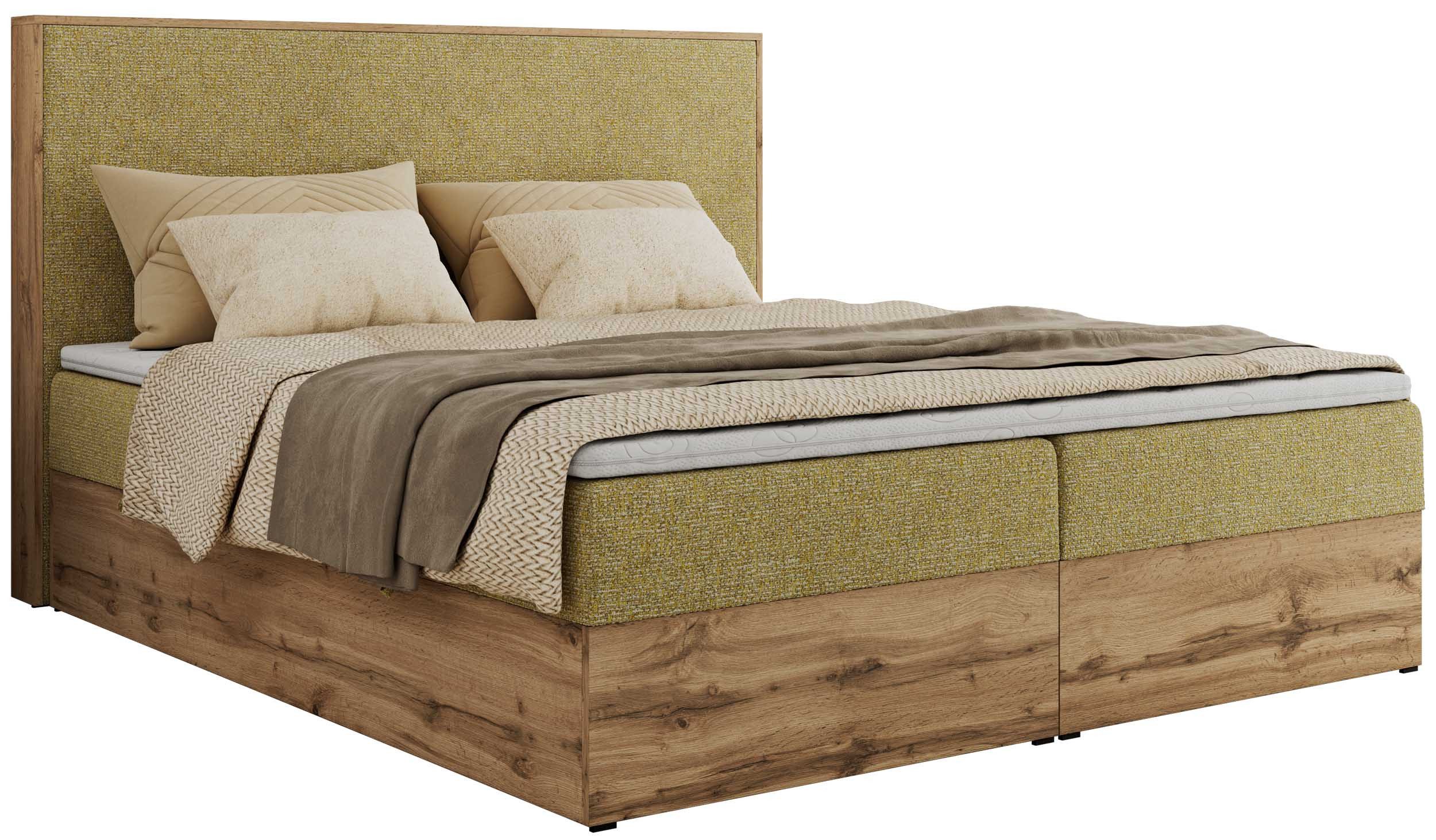 MKS MÖBEL Boxspringbett WOOD CLASSIC (Packung, günstig online kaufen