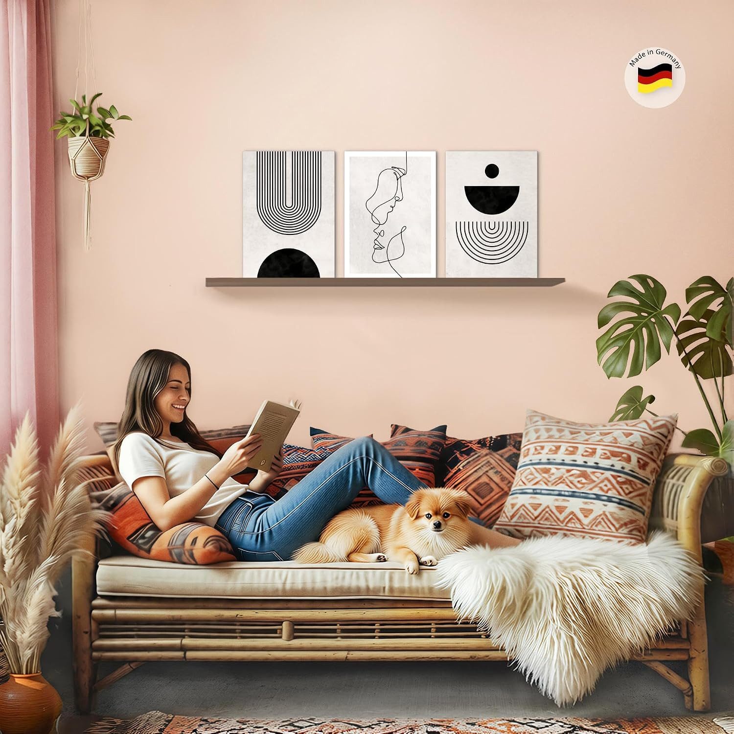 Novart Wandbild Abstrakt Novart Figuren Wohnzimmer Deko Abstract, Formen – Bild 4 von 5
