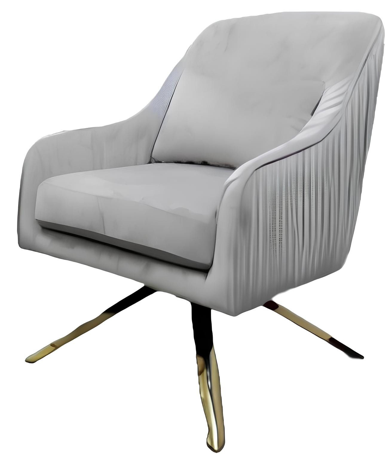 Sessel Metall Design Lounge Club Stuhl Sitz Relax Luxus Zimmer Warte Möbel
