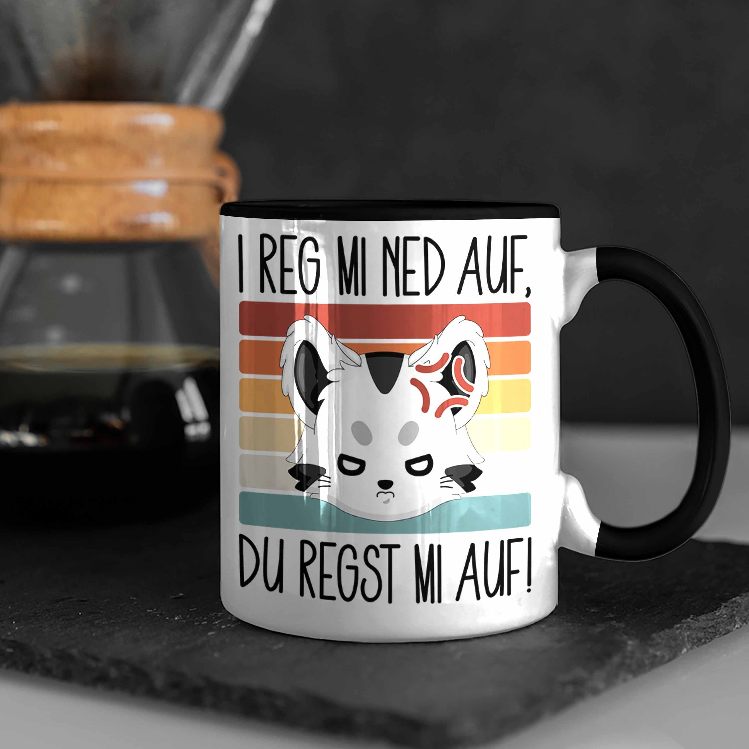 Kaffee-Becher Mi Trendation Du Schwarz Regst Tasse Ned Geschenkid Reg Mi Katzen I Auf Auf Tasse