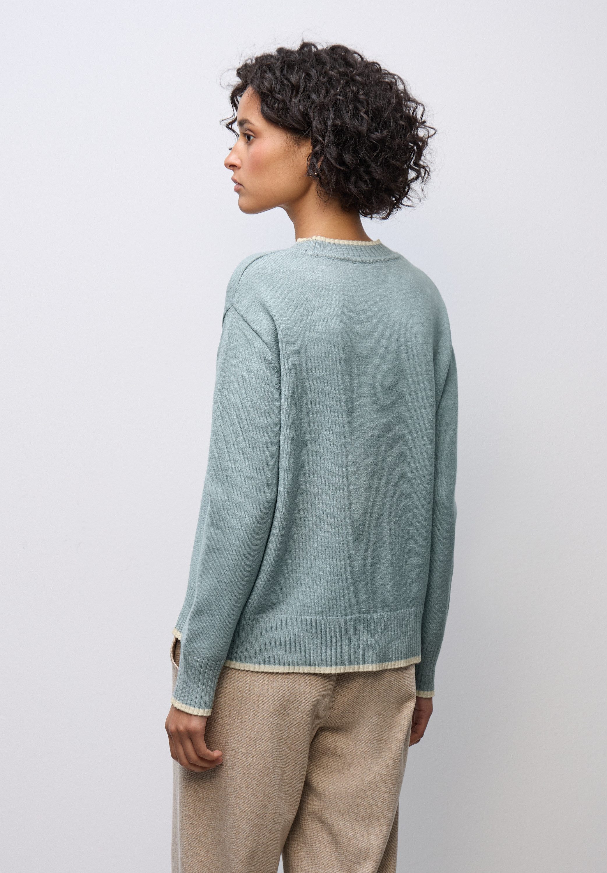 STREET ONE Strickpullover mit Materialmix günstig online kaufen