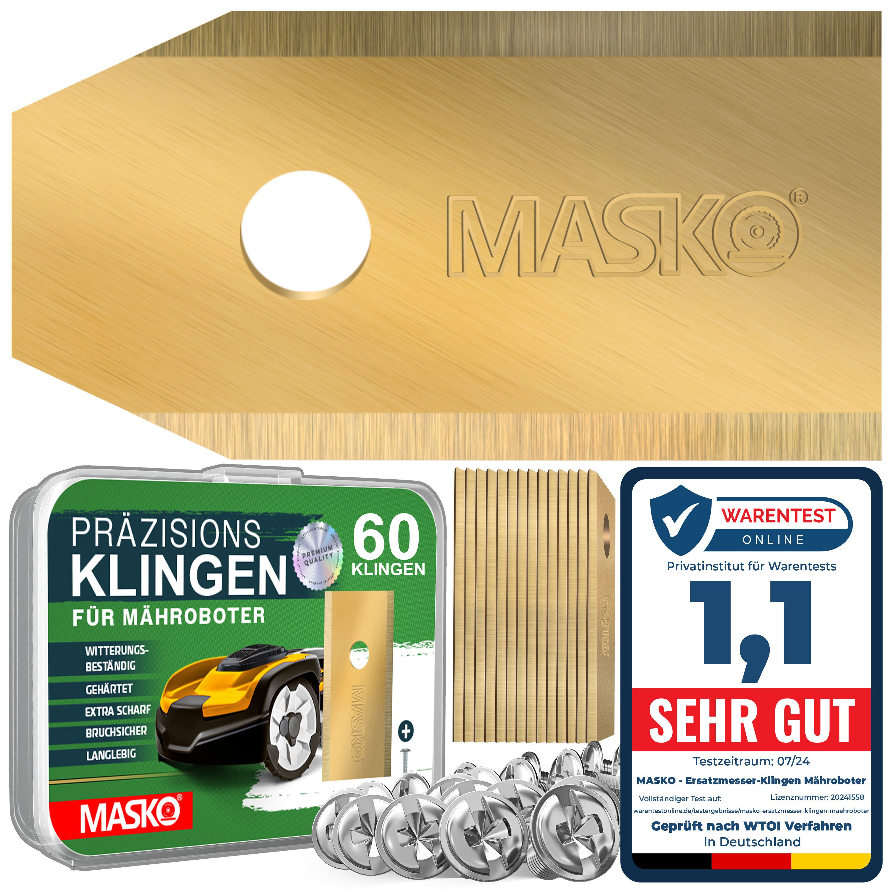 MASKO Mährobotermesser (60-St), Ersatzmesser Klingen für günstig online kaufen