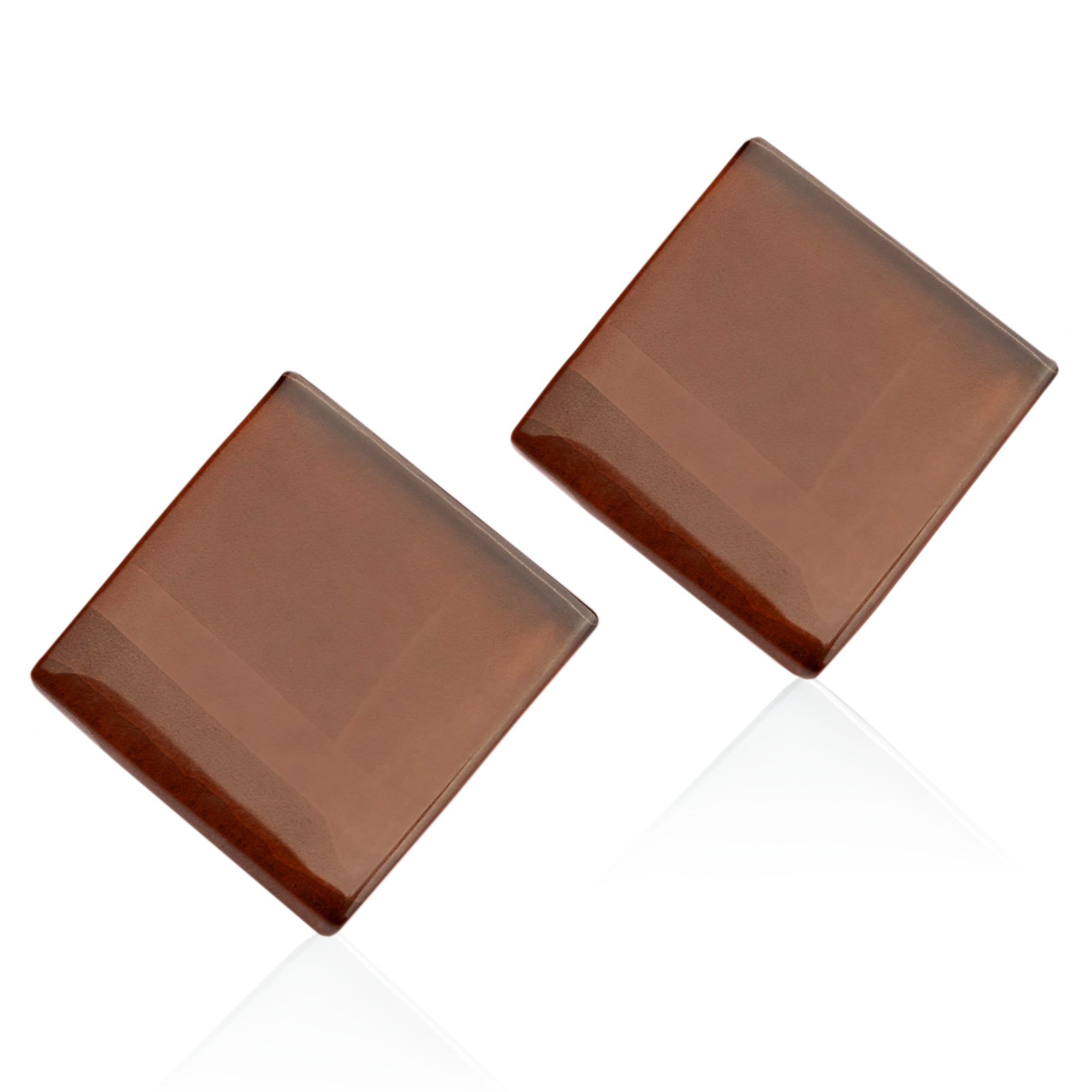 ALEXASCHA Paar Ohrstecker Quadratische Statement Ohrringe aus Glas • handgemacht