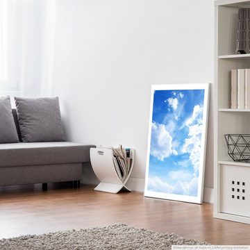 Sinus Art Poster 90x60cm Poster Himmel mit kleinen Wolken und Sonnenschein