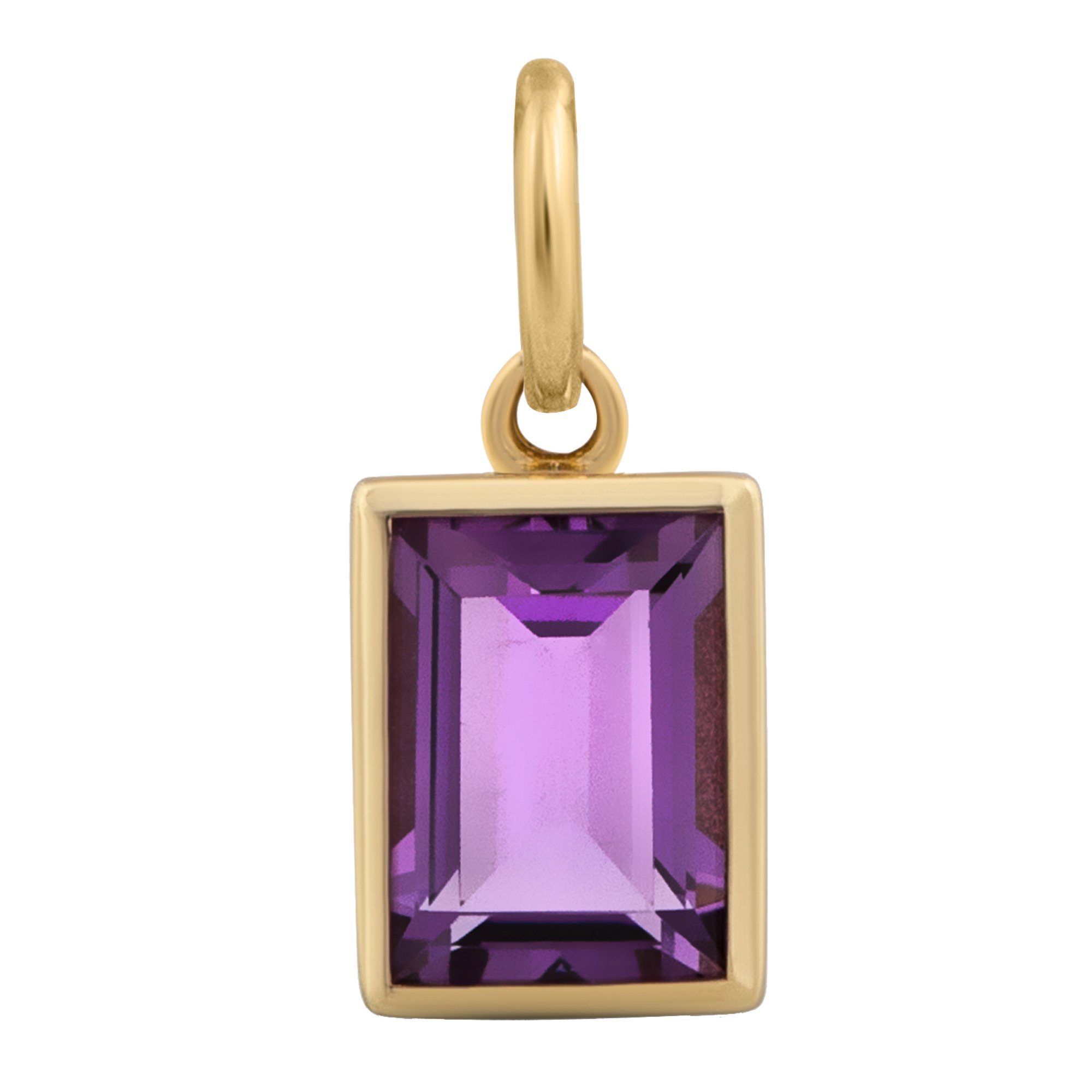Orolino Kettenanhänger 585 Gold mit echtem Amethyst 6,5x4,5mm