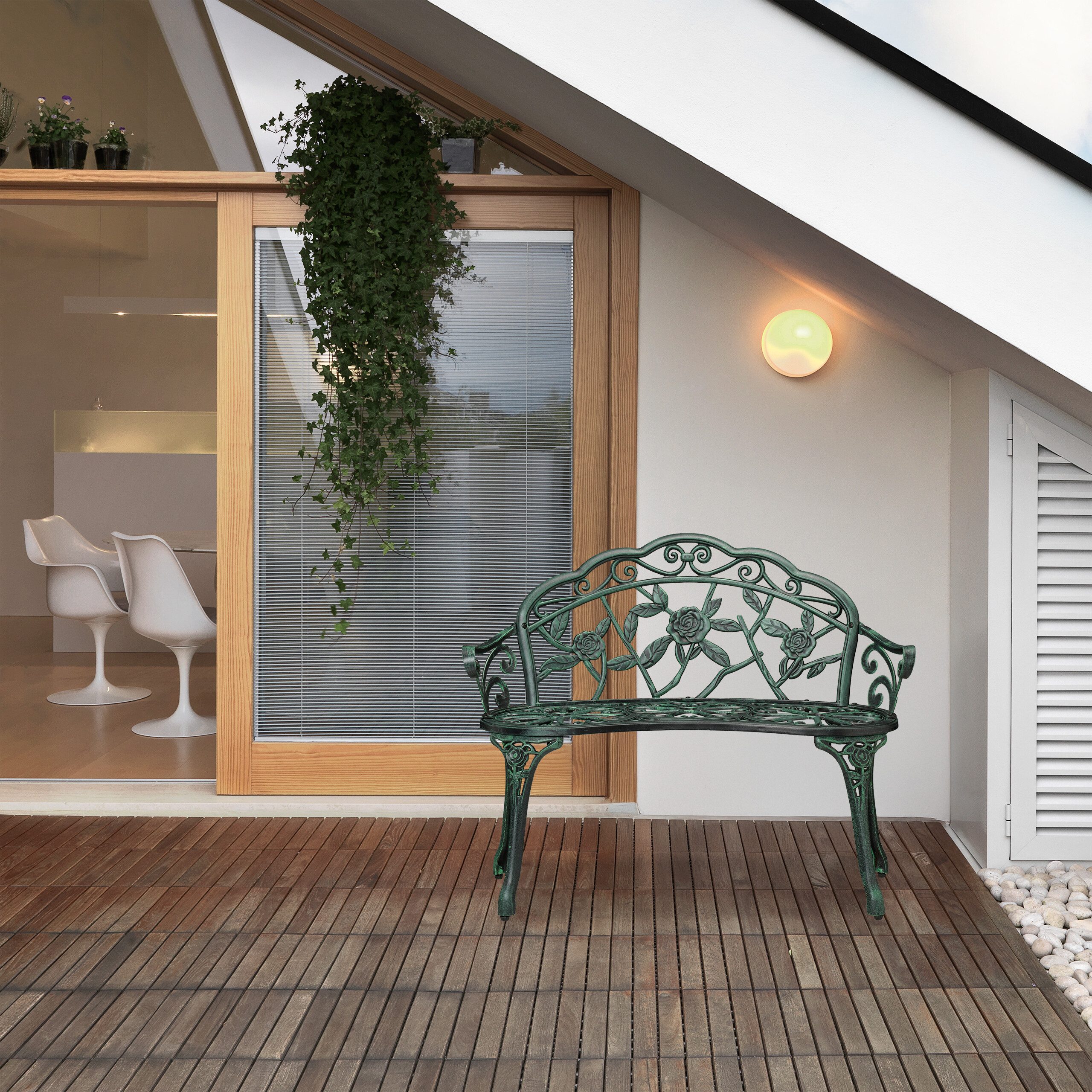 relaxdays Gartenbank Rosen antik günstig online kaufen