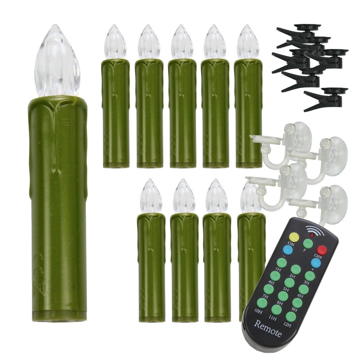 MARELIDA Christbaumkerzen »LED Baumkerzen mit Fernbedienung Timer