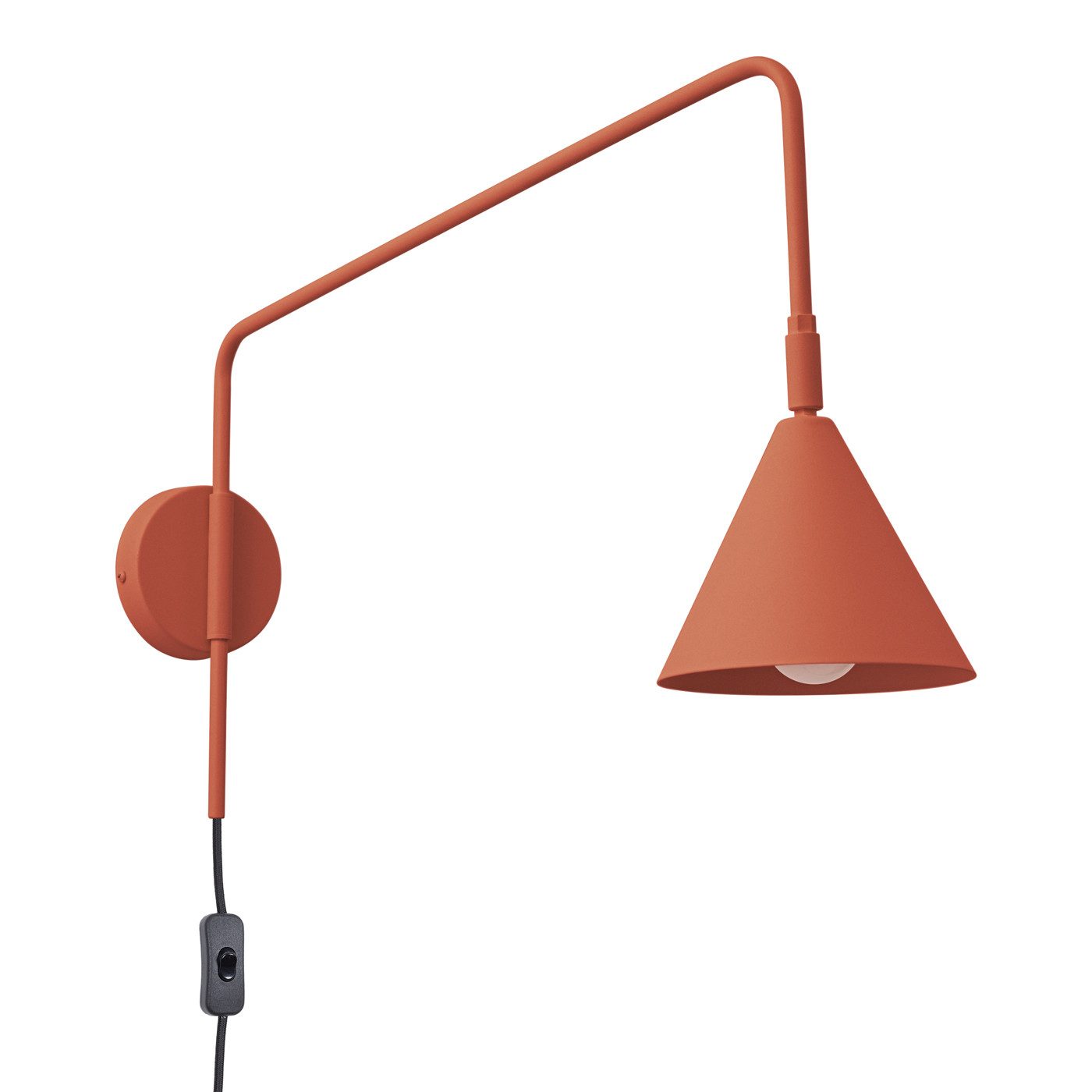 SOLLUX lighting Wandleuchte Wandleuchte Nox Roter Ocker, Nicht enthalten