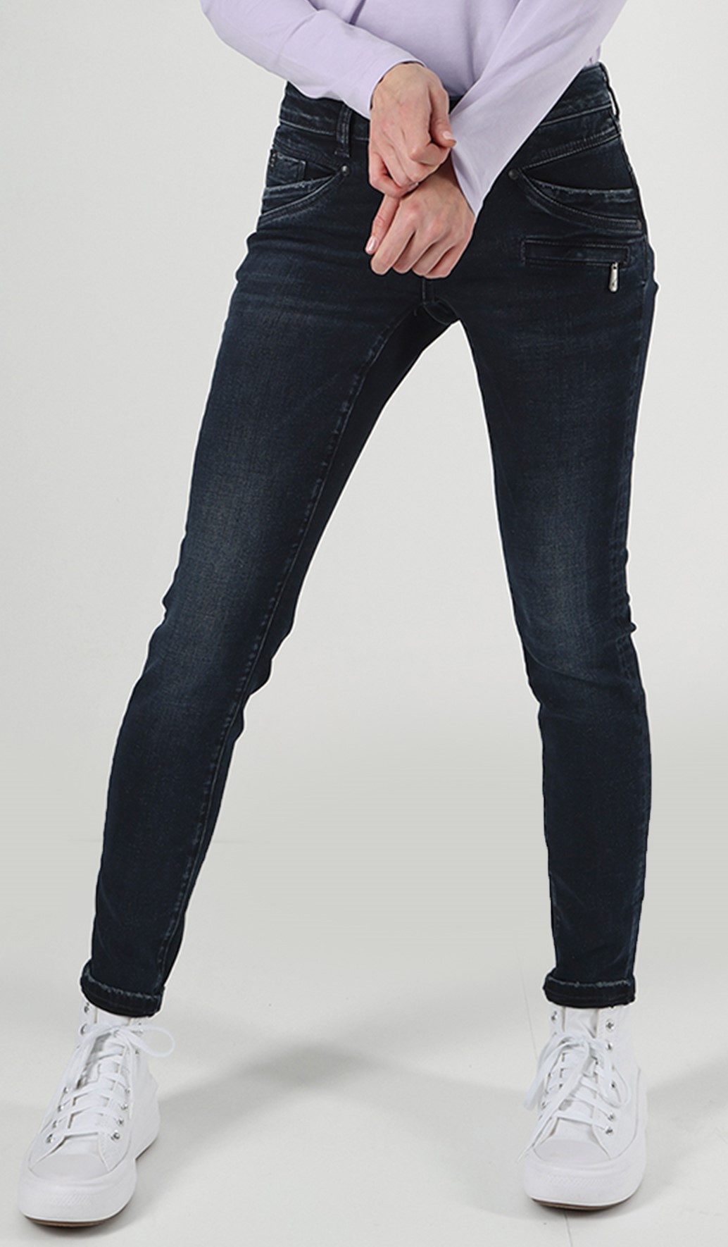 Miracle of Denim Stretch-Jeans MOD JEANS SUZY slip blue black AU23-2012.3674