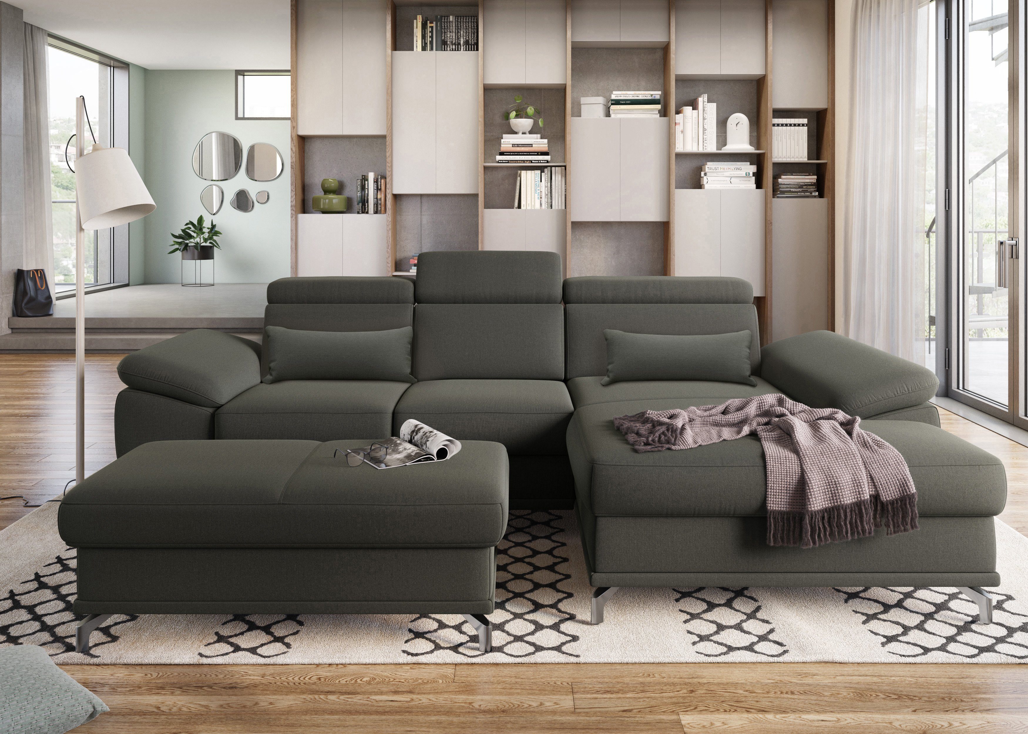sit&more Ecksofa Cabrio L-Form, mit Sitztiefenverstellung, günstig online kaufen