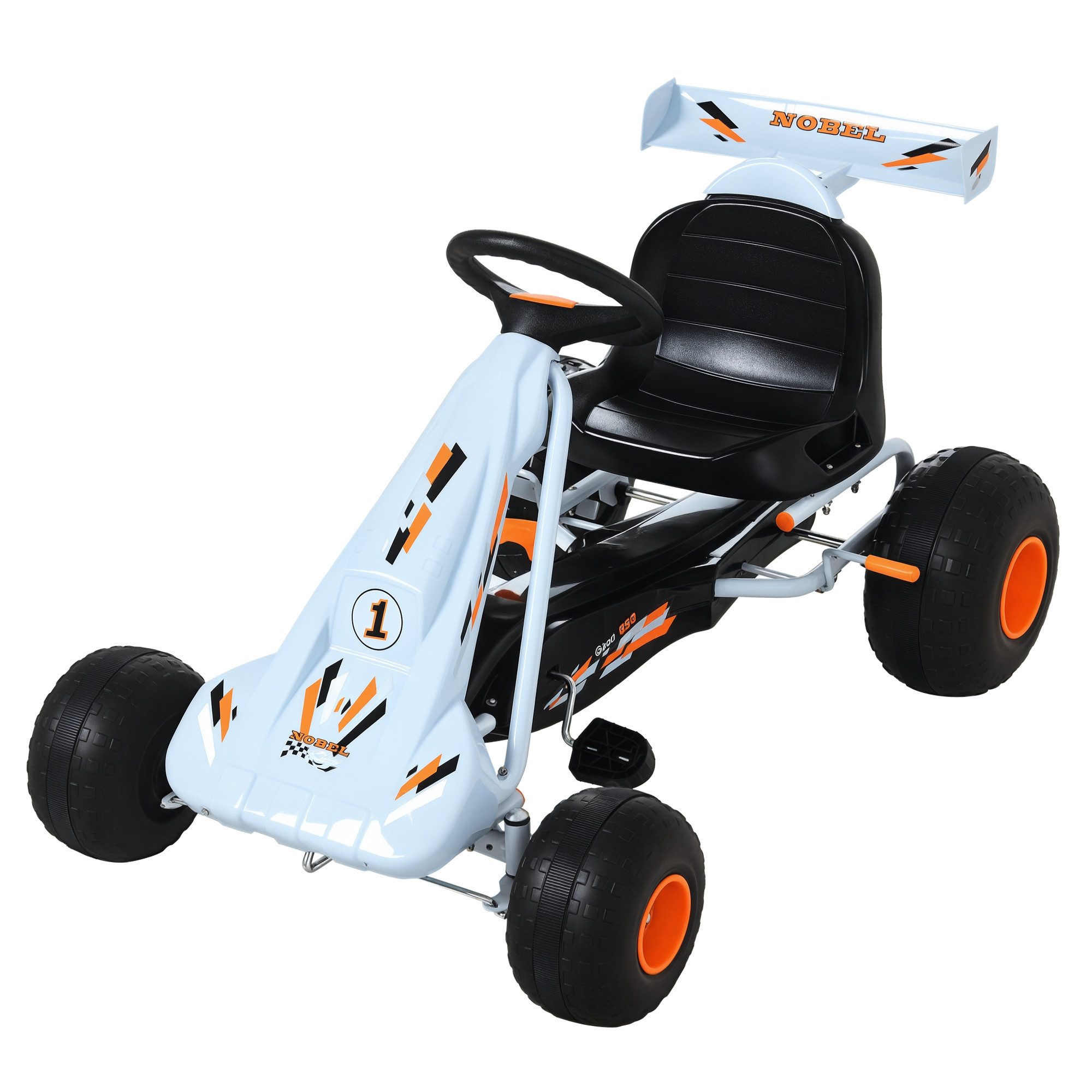 Go-Kart Gokart Tretauto mit Handbremse, verstellbarem Sitz, Pedal