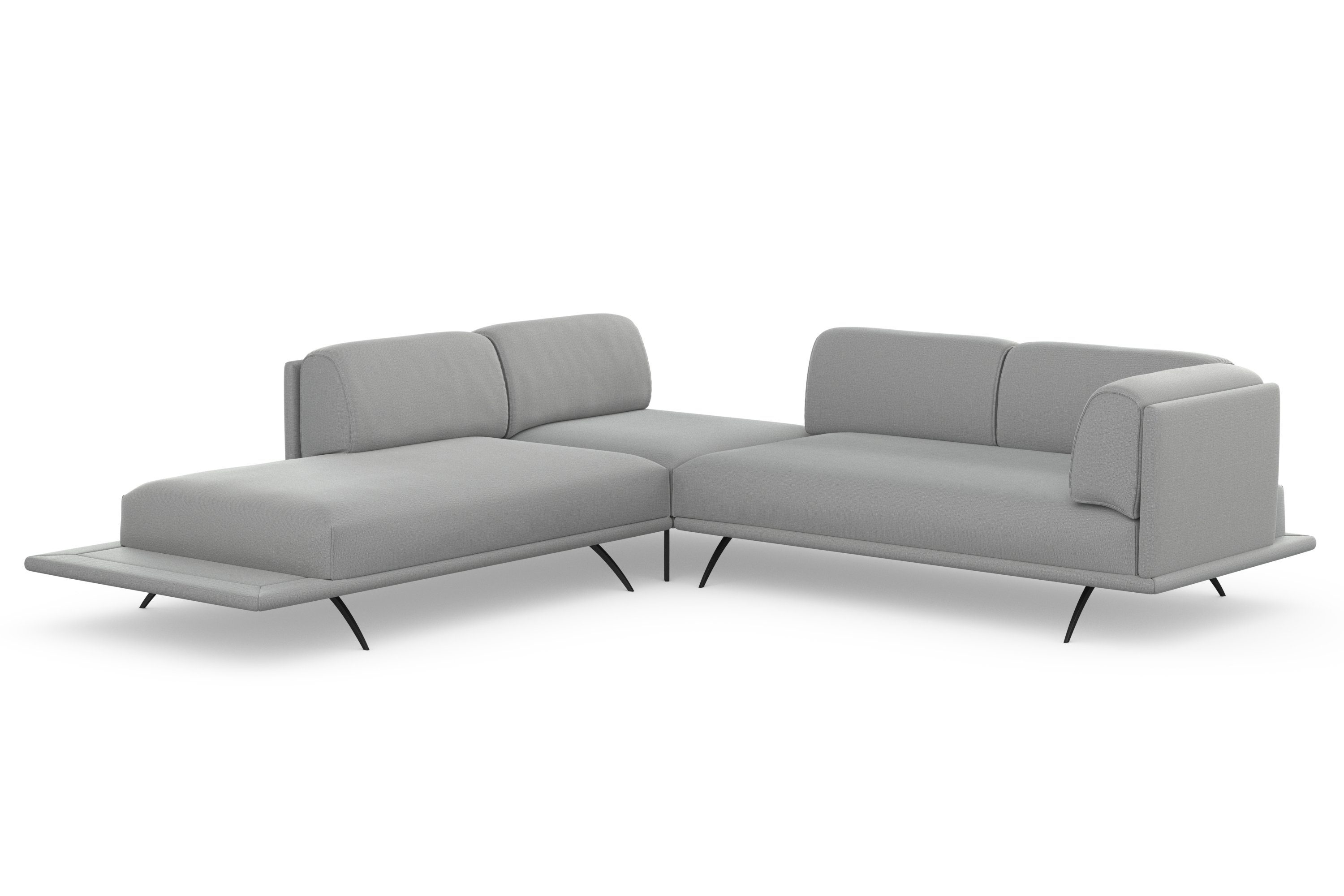 machalke® Ecksofa benito, mit bezogenem Sockel