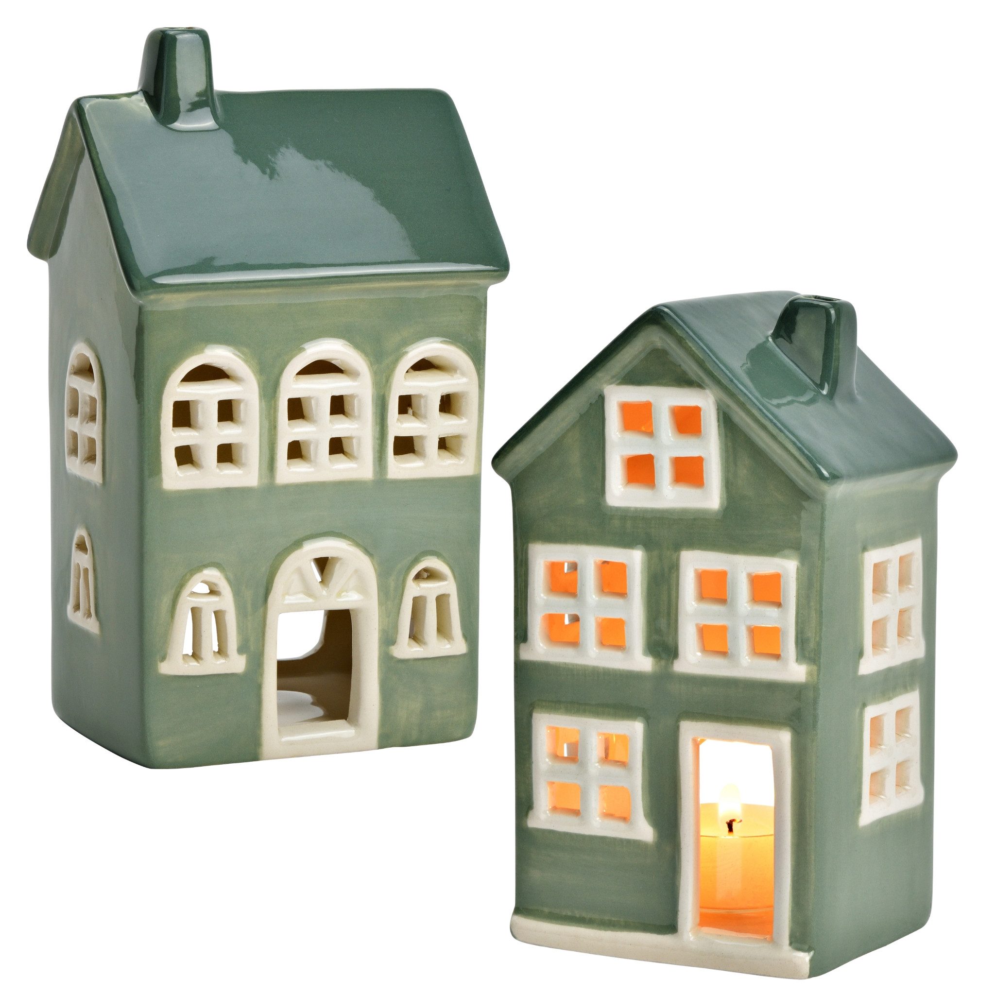 matches21 HOME & HOBBY Kerzenhalter Windlichter Häuser Set, Dekohäuser aus günstig online kaufen