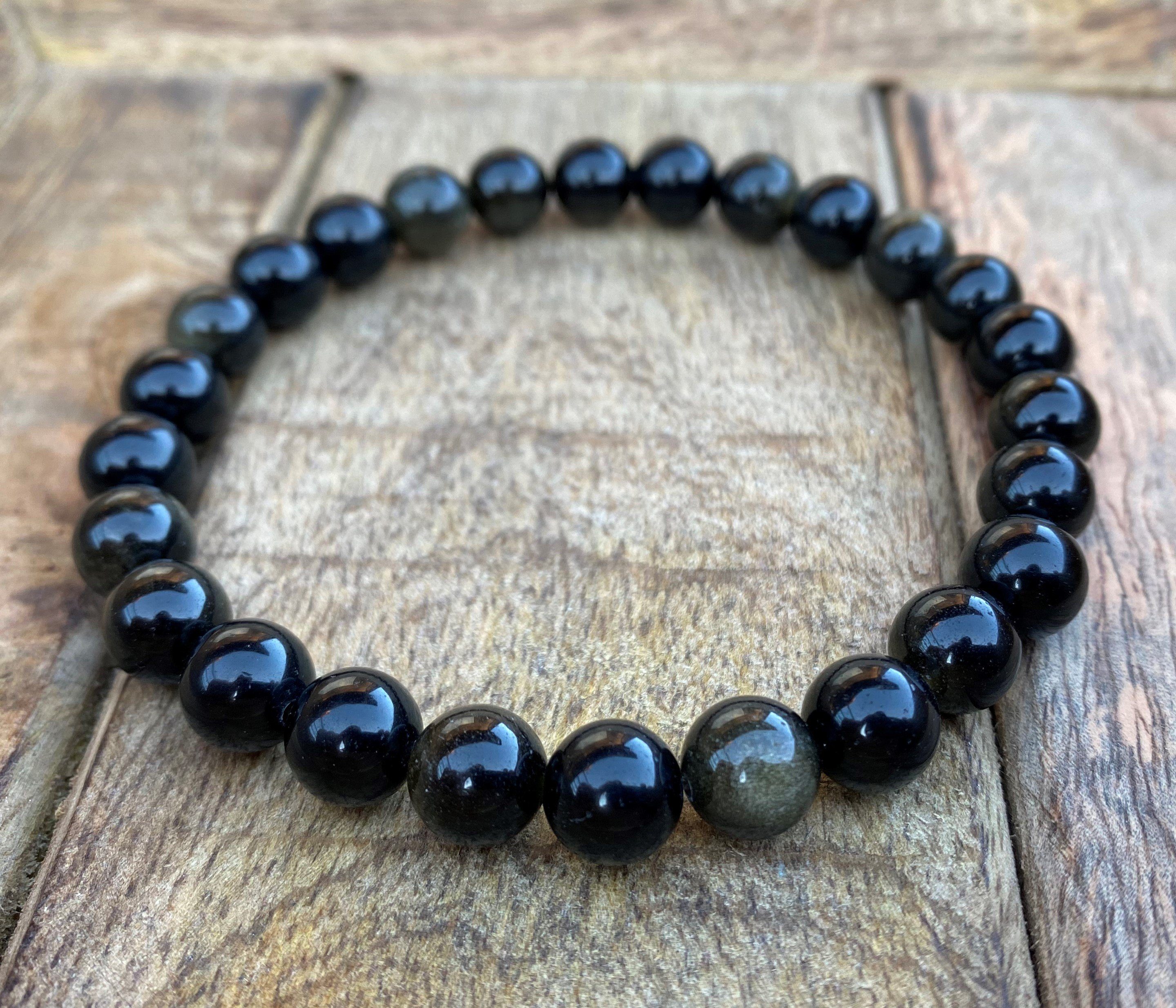 NAHLE Armband Naturstein Golden Obsidian Perlenarmband, elastisches Band günstig online kaufen