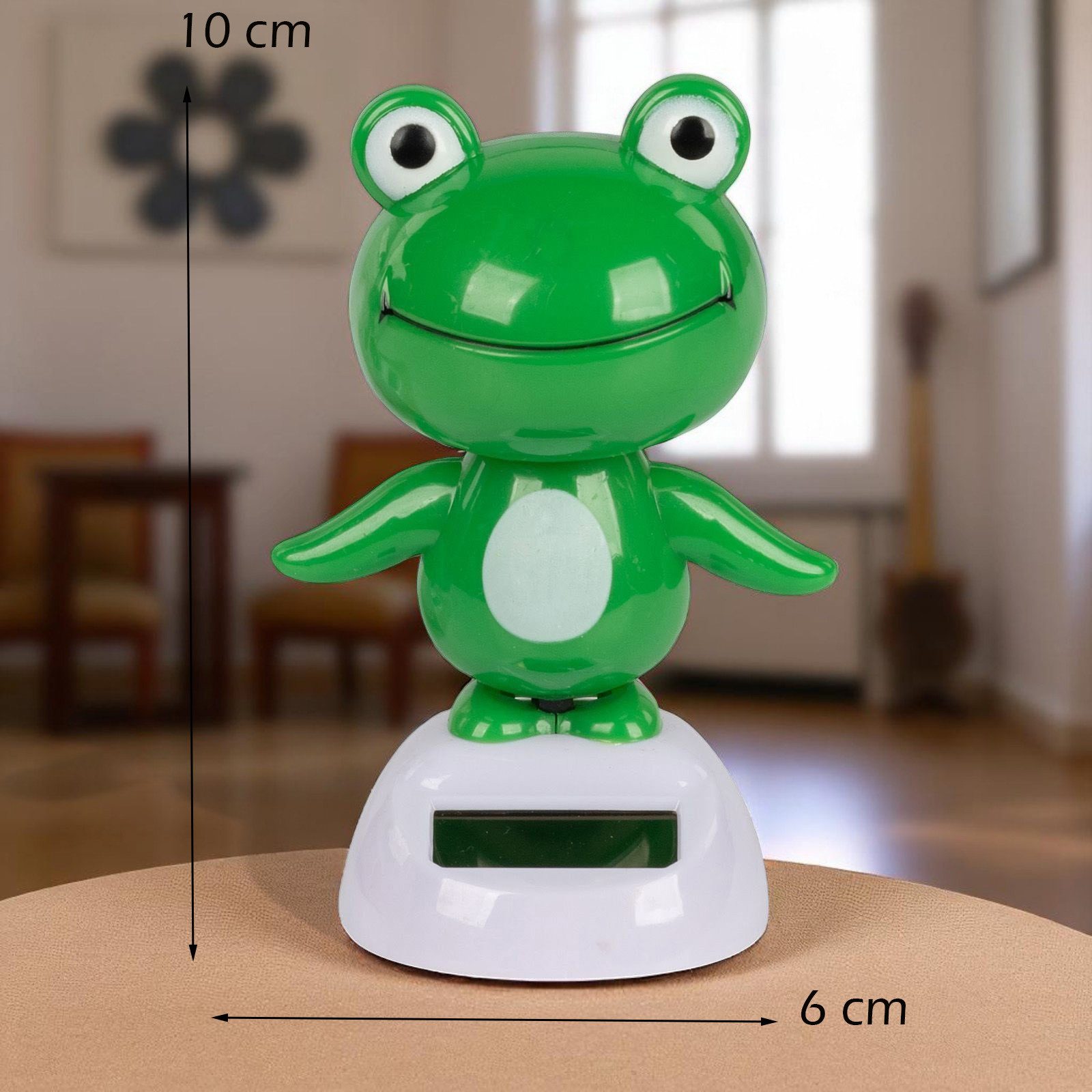 formano Sammelfigur Solar Wackelfigur Frosch 10cm lustige Dekofigur solarbetrieben