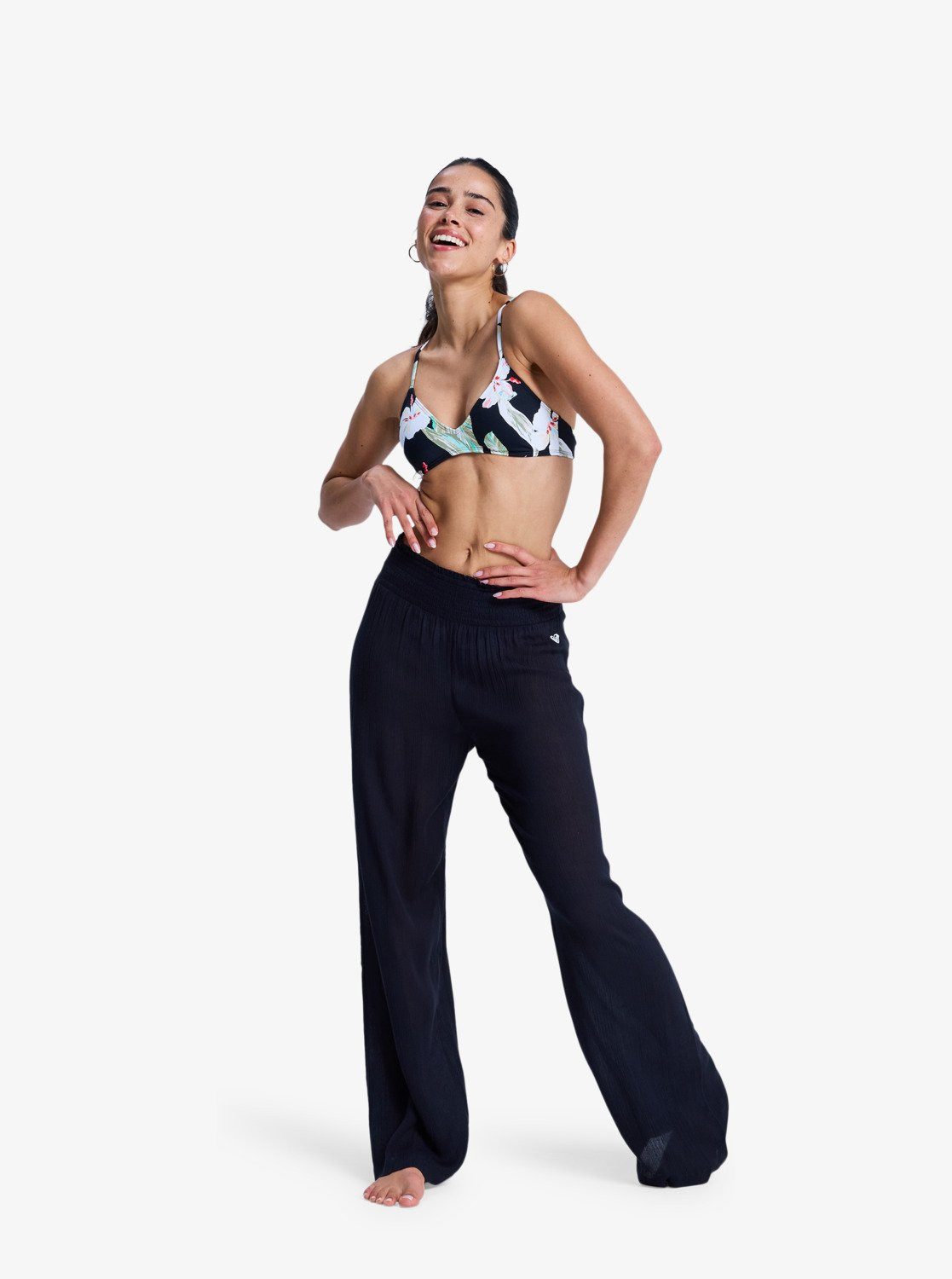 Roxy Strandhose ALONG THE SUNSET weite Passform, für Strand und Sport, sportlicher Stil