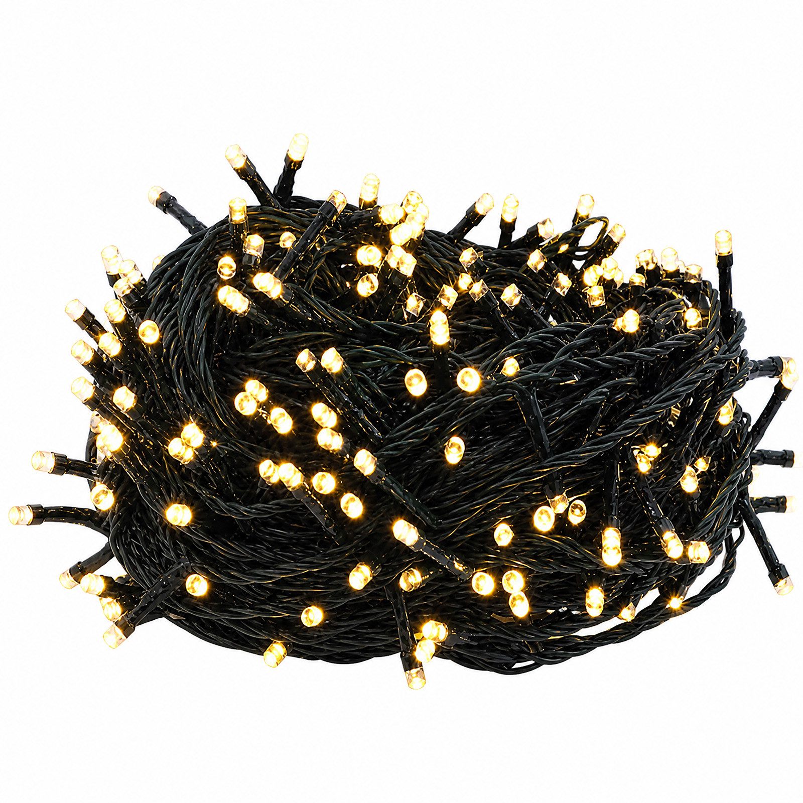Salcar LED-Lichterkette 5-100m LED Weihnachtsbaumbeleuchtung 85-1660 LED Außen Weihnachtsdeko, 5m 85LED mit 8 Modi, Timer, Spritzwasserschutz, Warmweiß