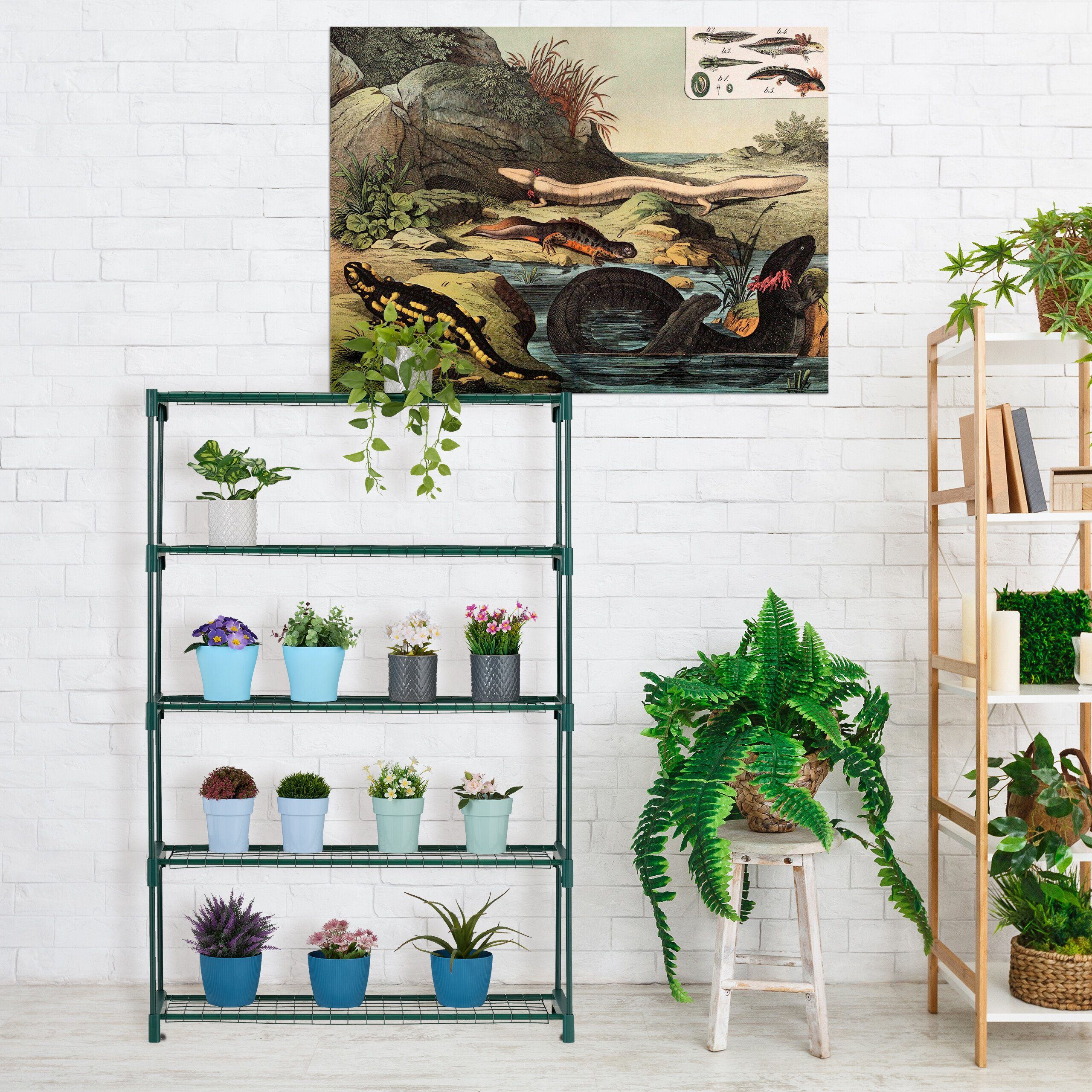 relaxdays Blumenständer Pflanzenregal 5 Ablagen günstig online kaufen