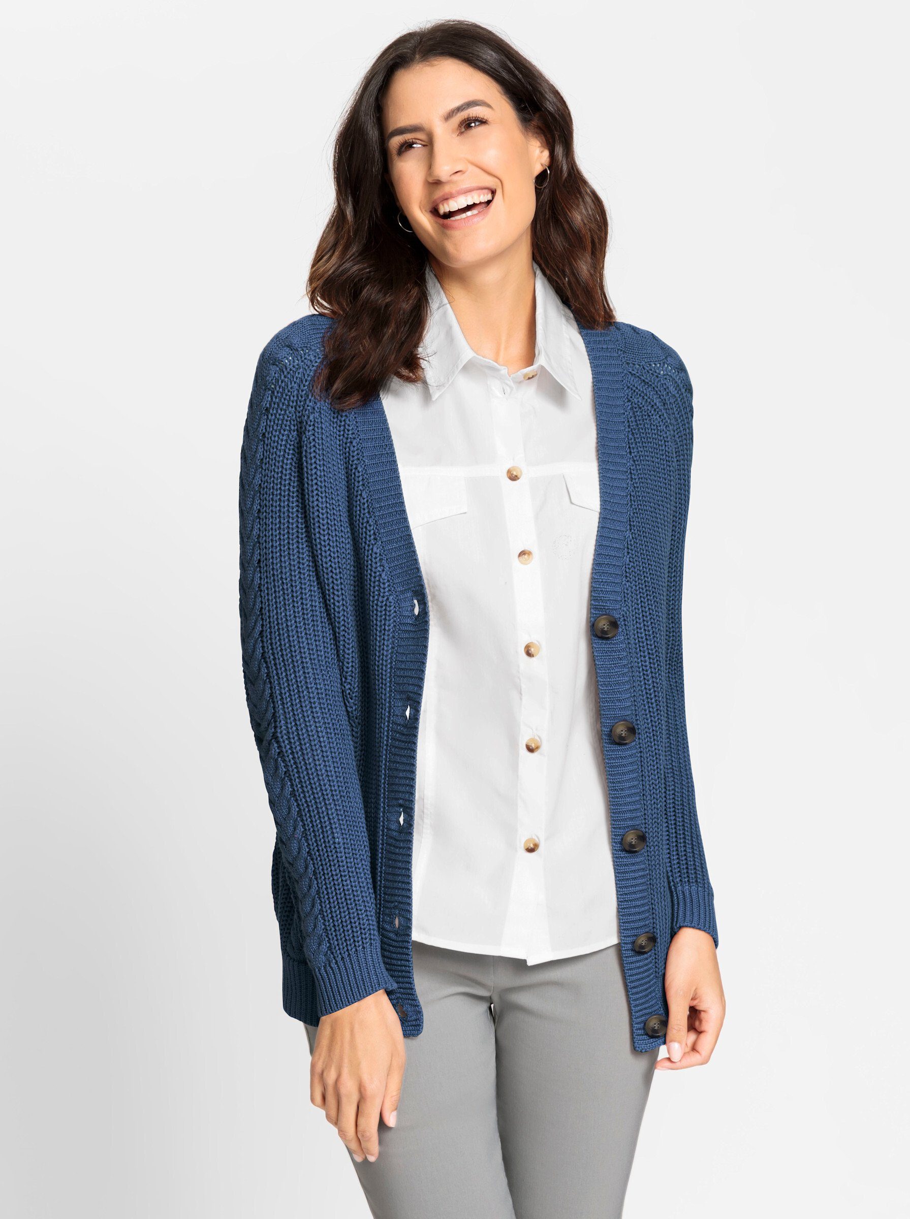 jeansblau WEIDEN Strickjacke WITT