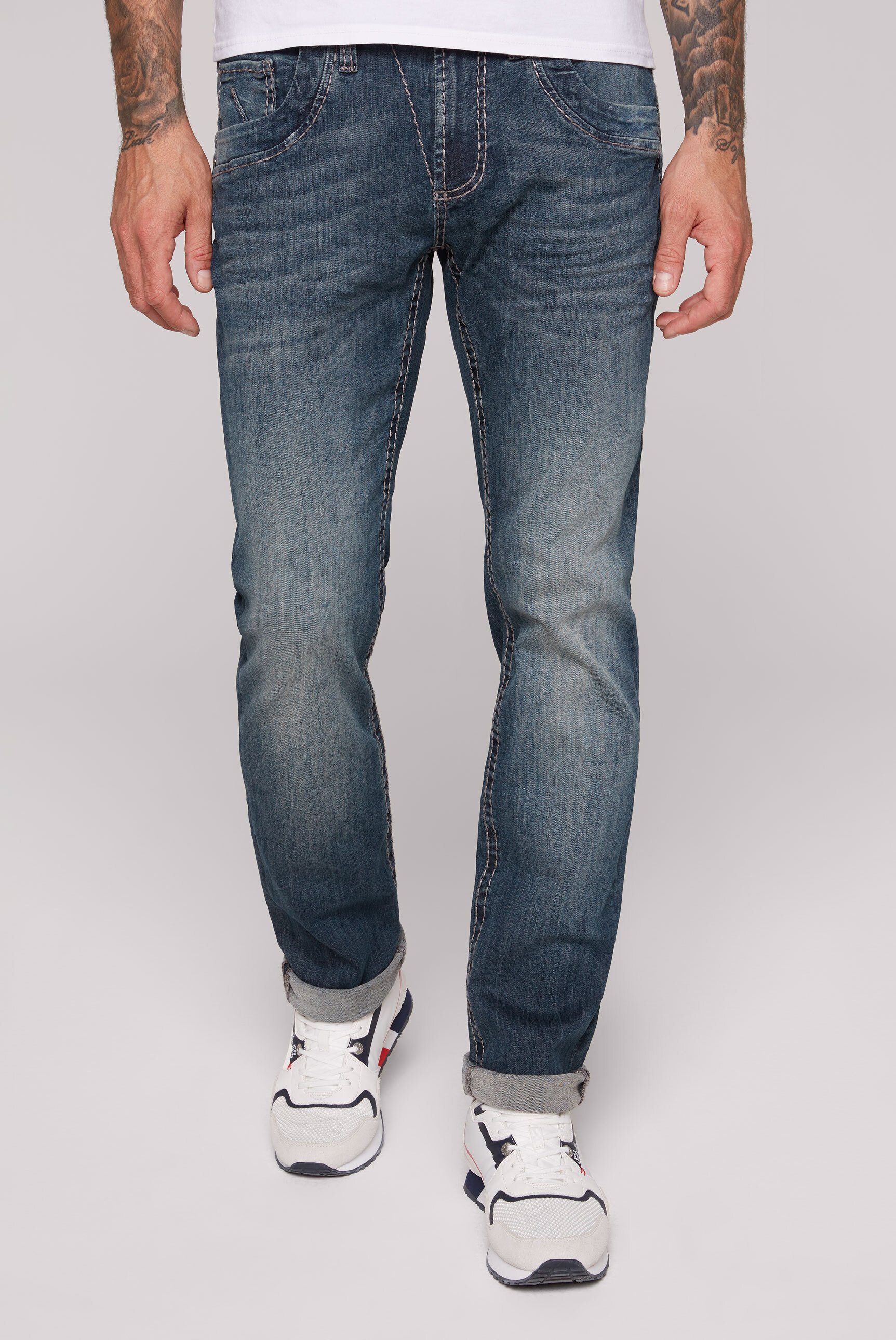 Regular-fit-Jeans CAMP normaler DAVID mit Leibhöhe