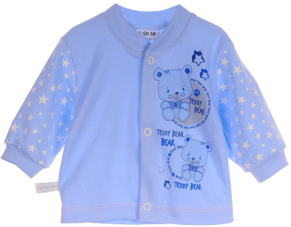 Langarmshirt Baby Hemdchen in Blau mit Druckknöpfen Shirt