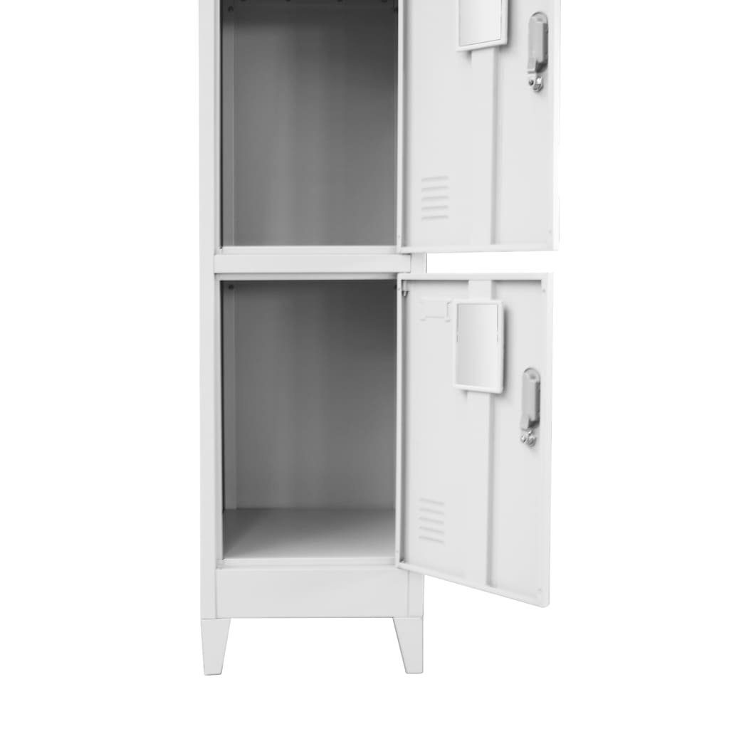 vidaXL Kleiderschrank Schließfachschrank mit 180 45 3 cm Grau 38 Fächern x x