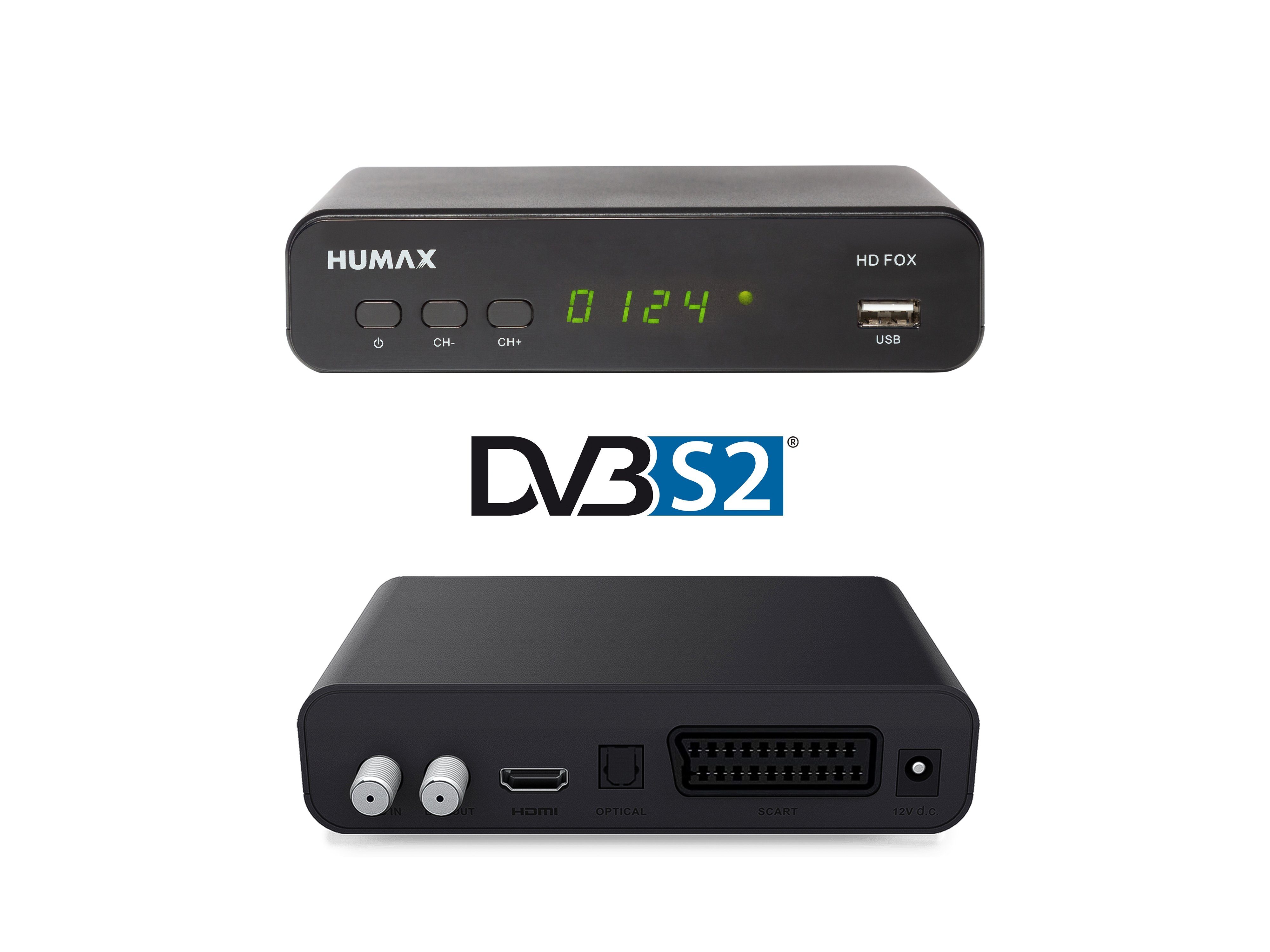 Humax 1,5m) SAT-Receiver (HDMI, Bundle Kabel, SCART, HD HDMI Fox