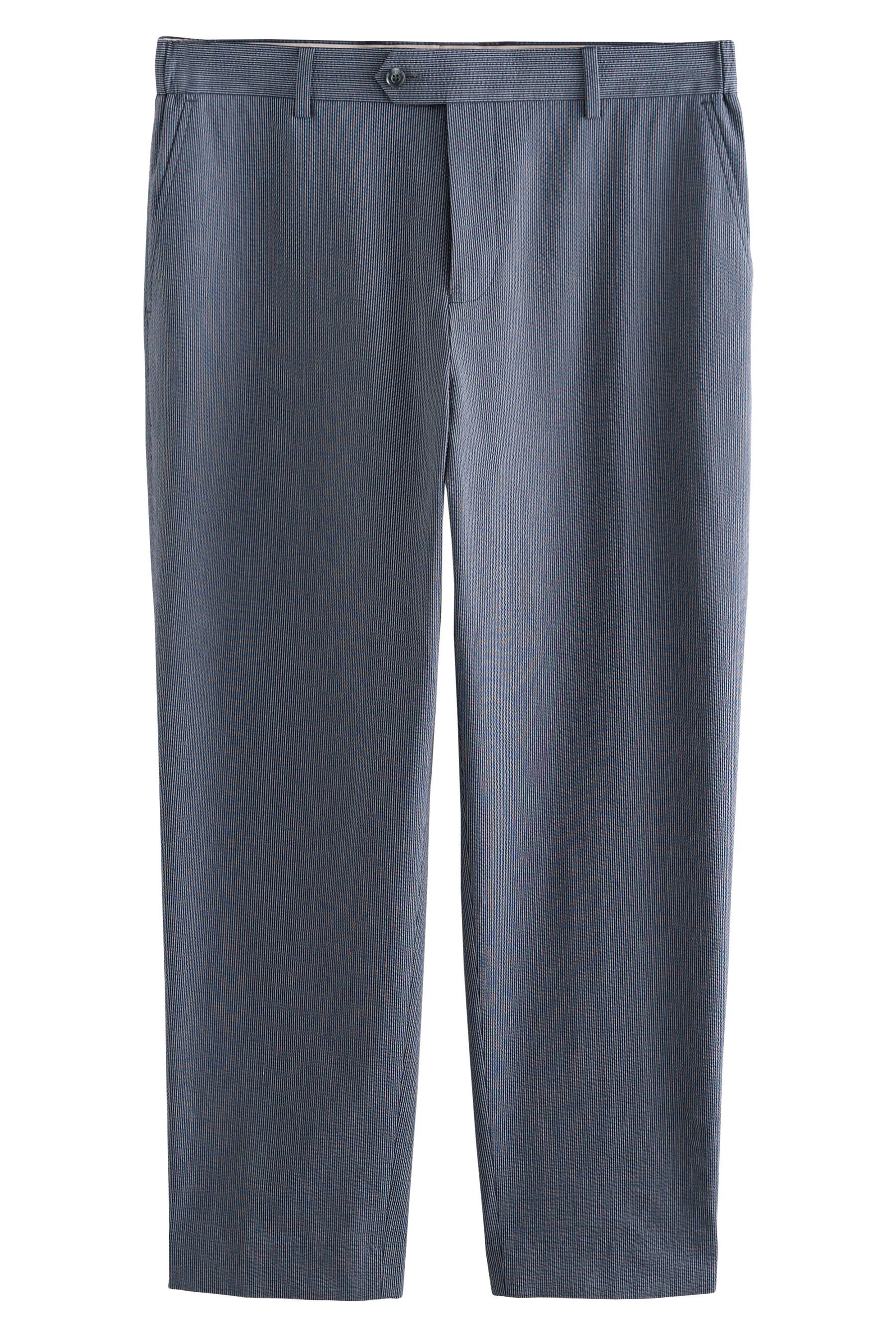Next Anzughose Slim Fit Seersucker-Anzughose mit Streifen (1-tlg)