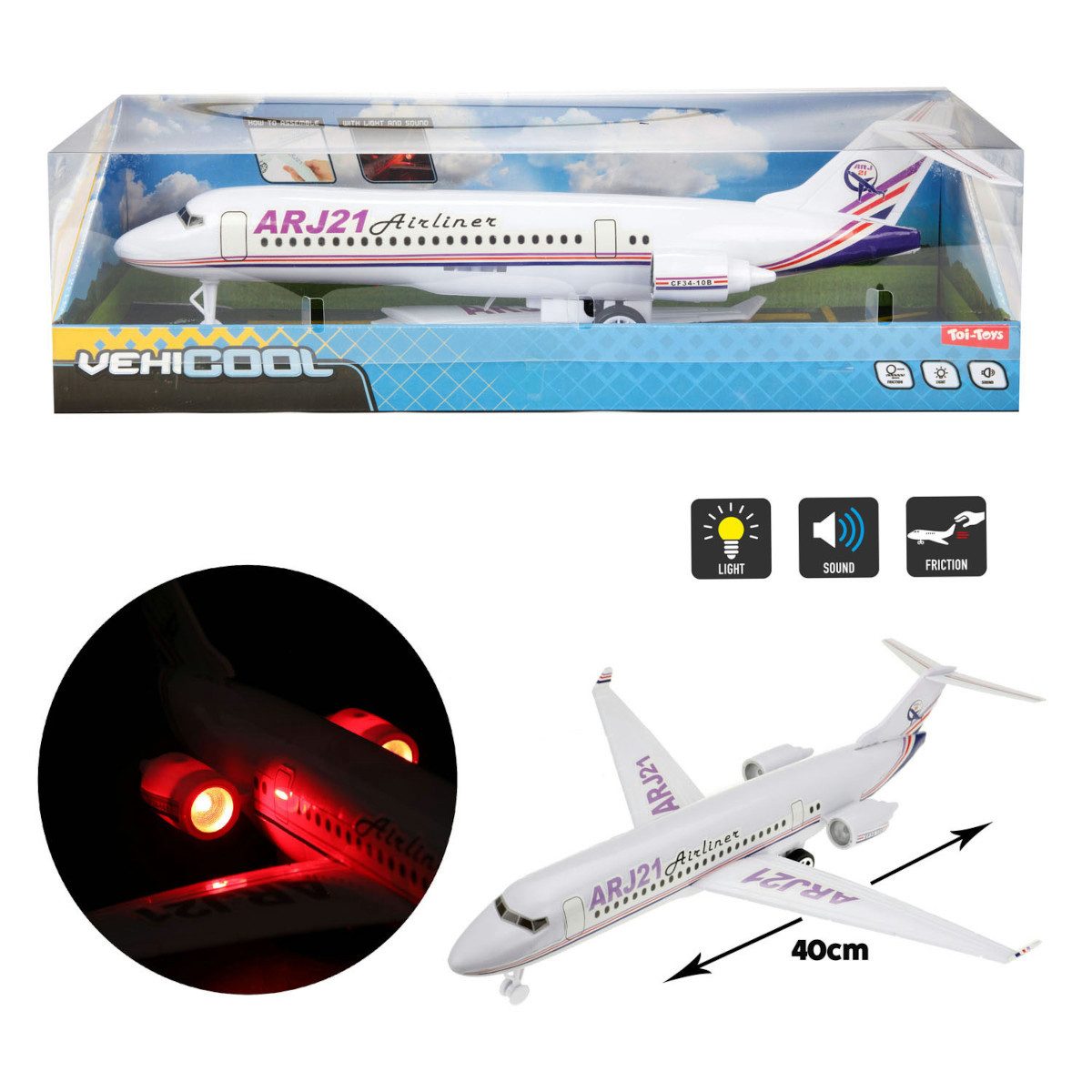 Toi-Toys Spielzeug-Auto Spielzeug Passagierflugzeug mit Licht und Sound, Fr günstig online kaufen
